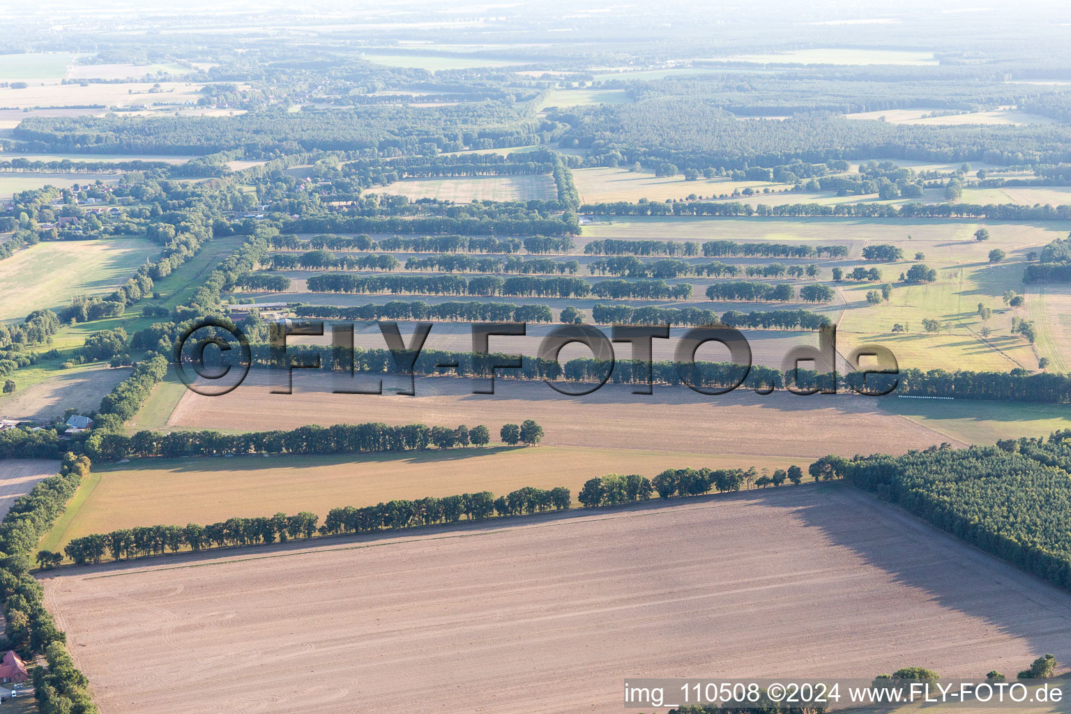 Vue aérienne de Greven dans le département Mecklembourg-Poméranie occidentale, Allemagne