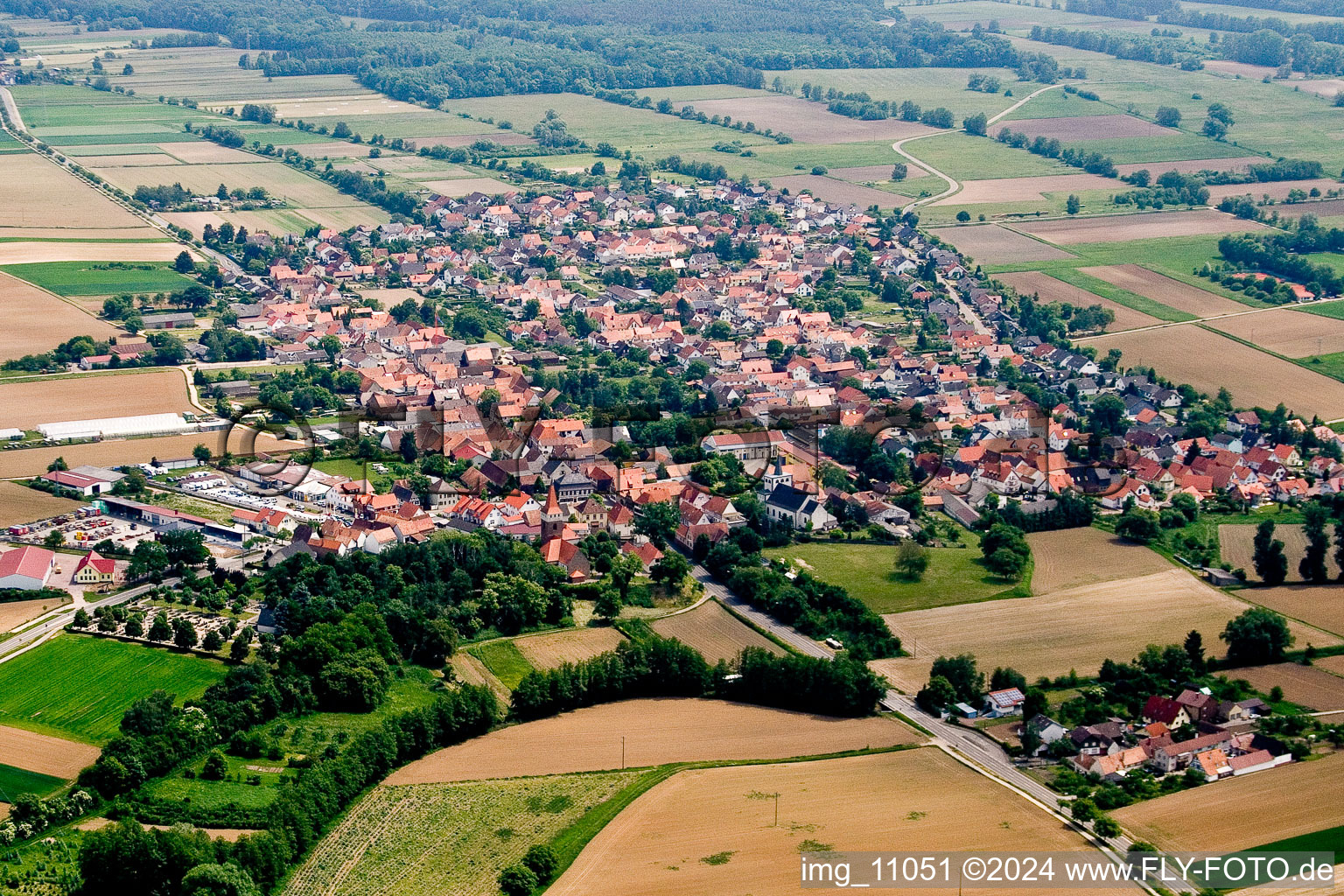 Image drone de Minfeld dans le département Rhénanie-Palatinat, Allemagne