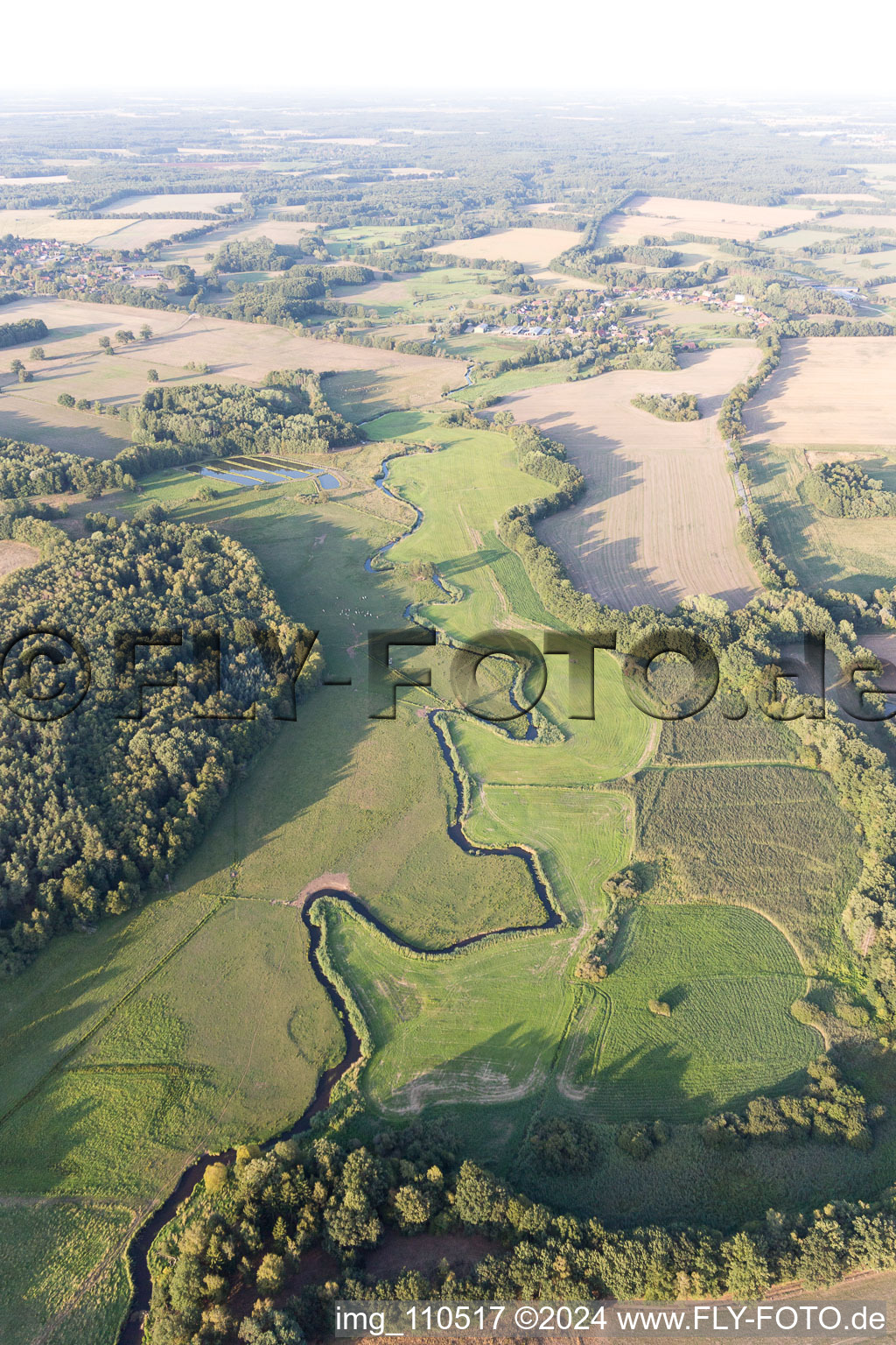 Vue oblique de Klein Bengerstorf dans le département Mecklembourg-Poméranie occidentale, Allemagne