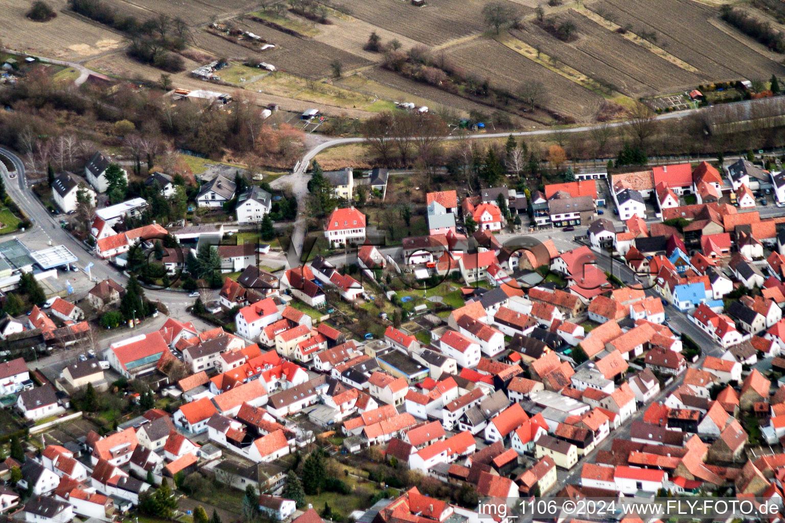 Enregistrement par drone de Hagenbach dans le département Rhénanie-Palatinat, Allemagne