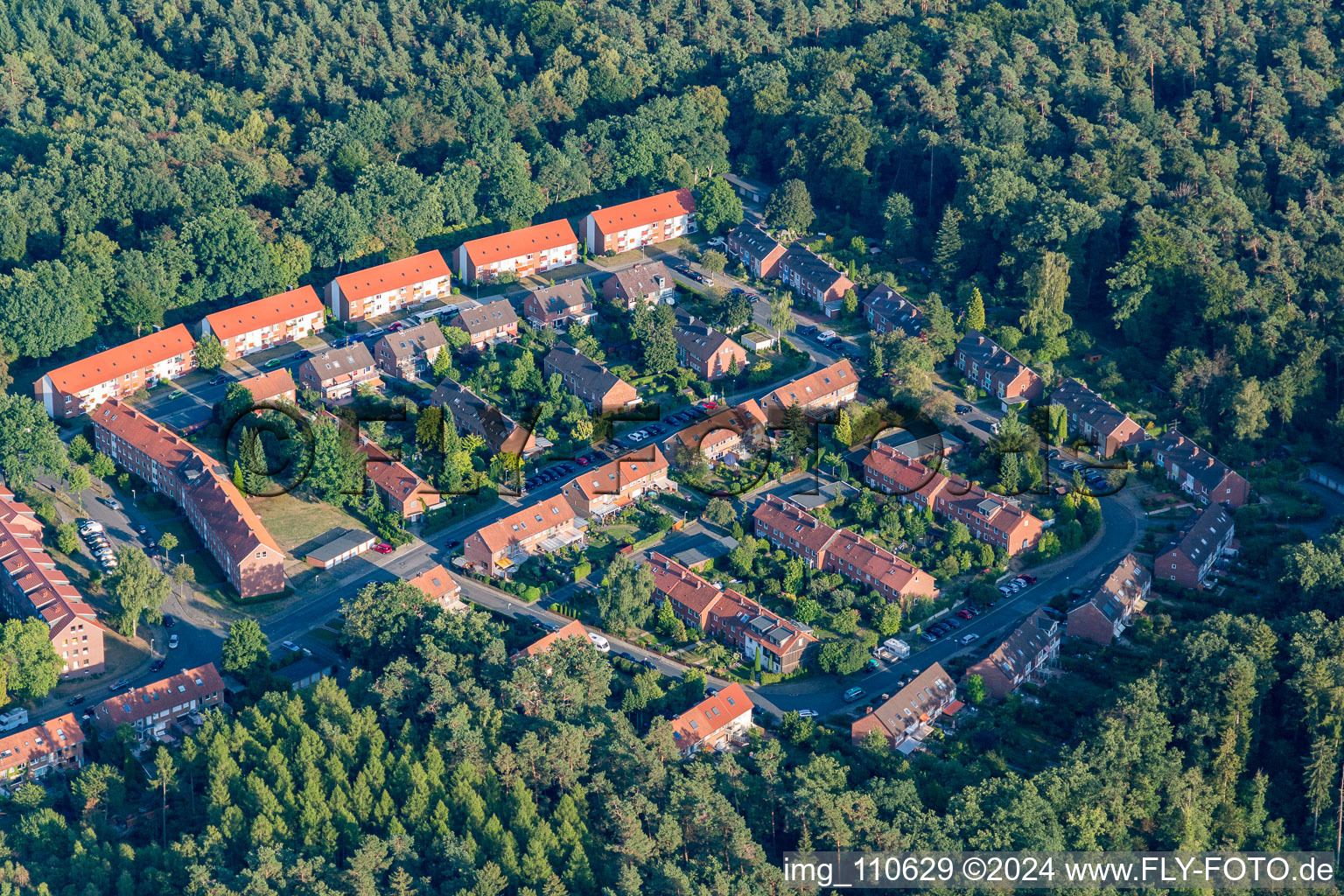 Vue aérienne de Quartier Bockelsberg in Lüneburg dans le département Basse-Saxe, Allemagne