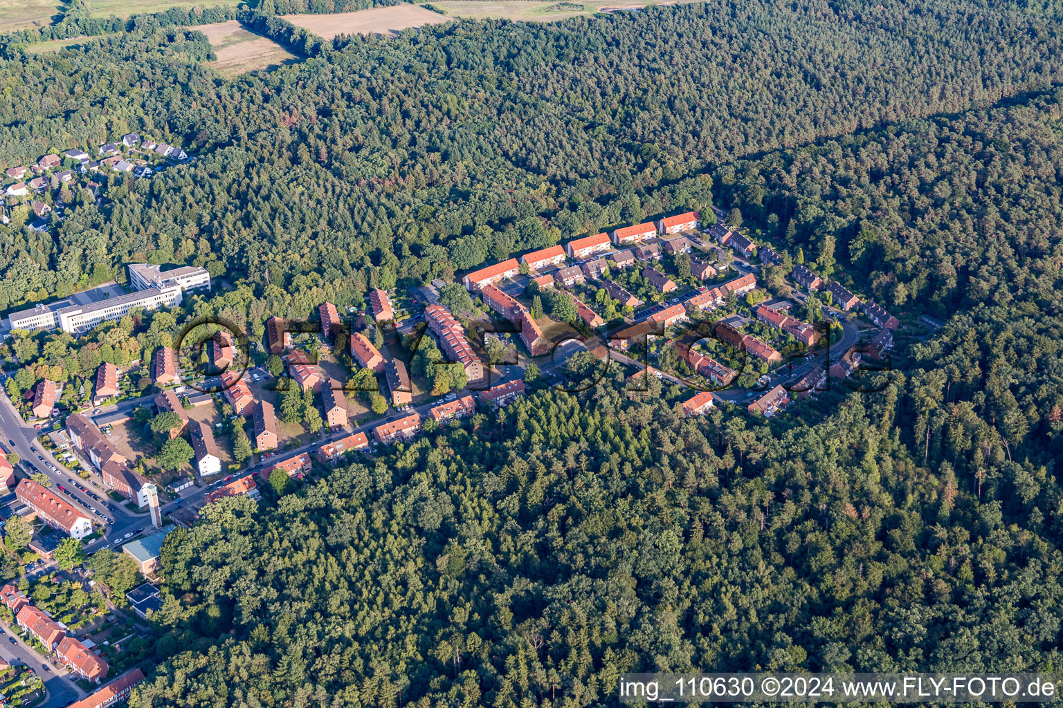 Vue aérienne de Quartier Bockelsberg in Lüneburg dans le département Basse-Saxe, Allemagne