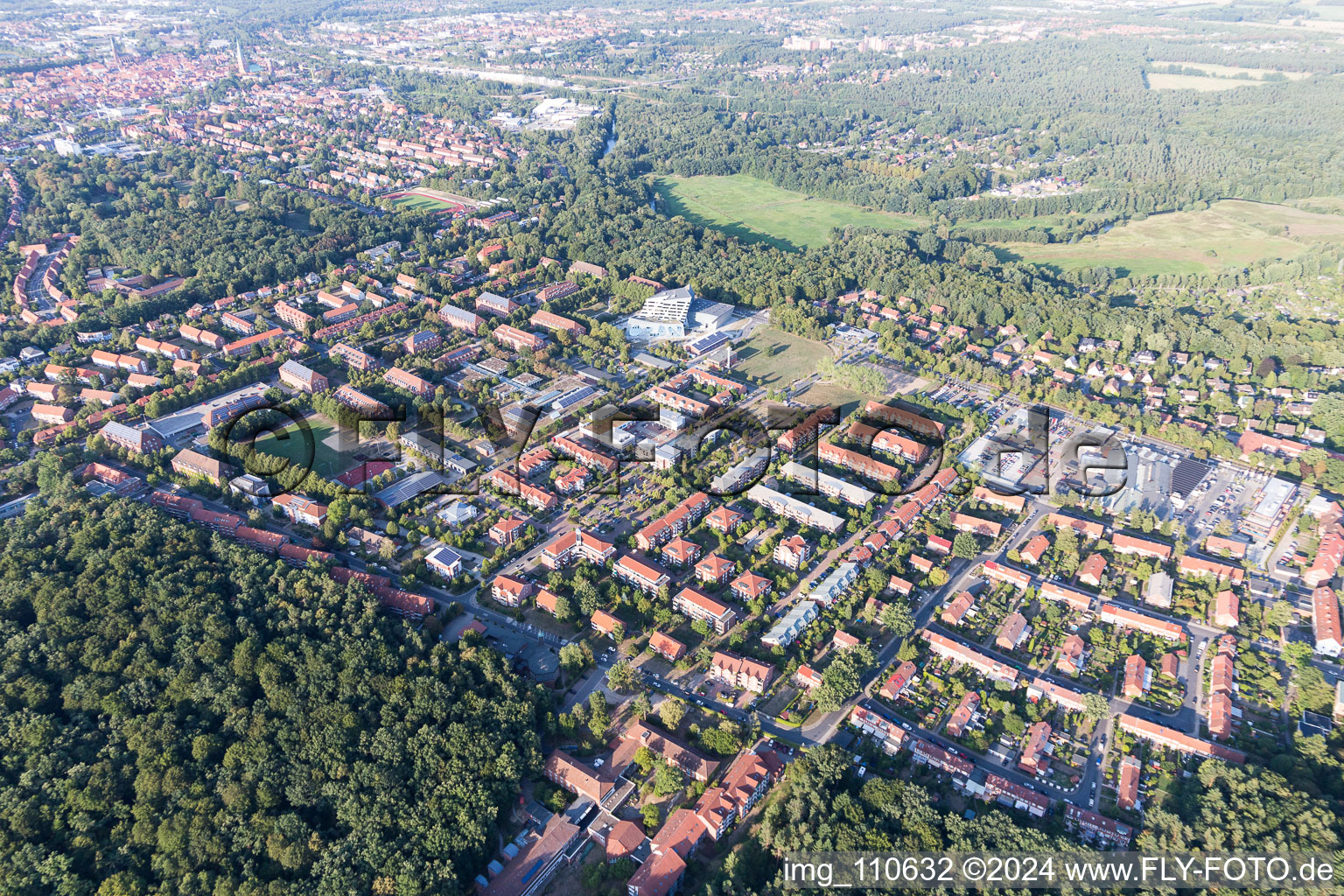 Photographie aérienne de Université à Lüneburg dans le département Basse-Saxe, Allemagne