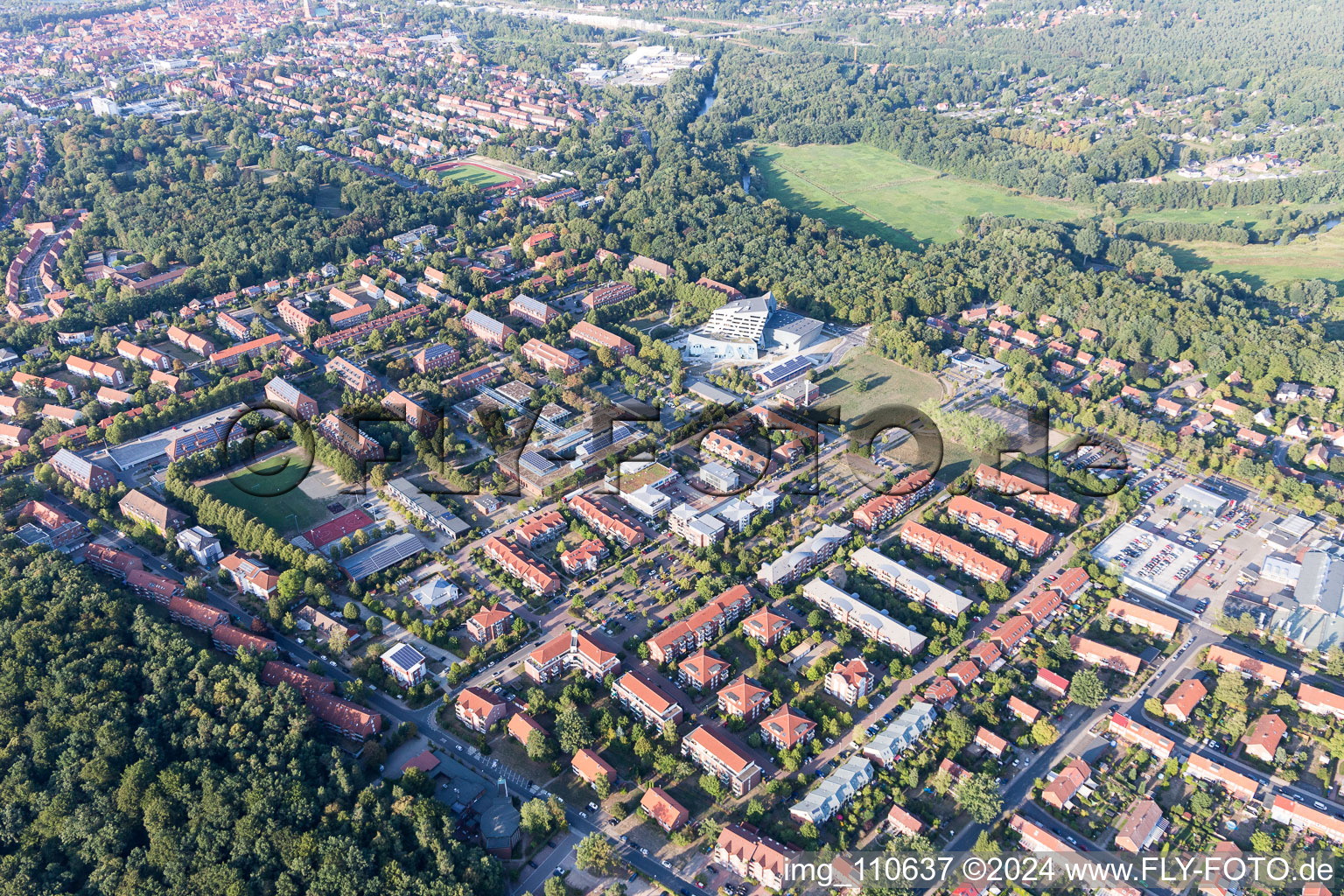 Université à Lüneburg dans le département Basse-Saxe, Allemagne d'en haut