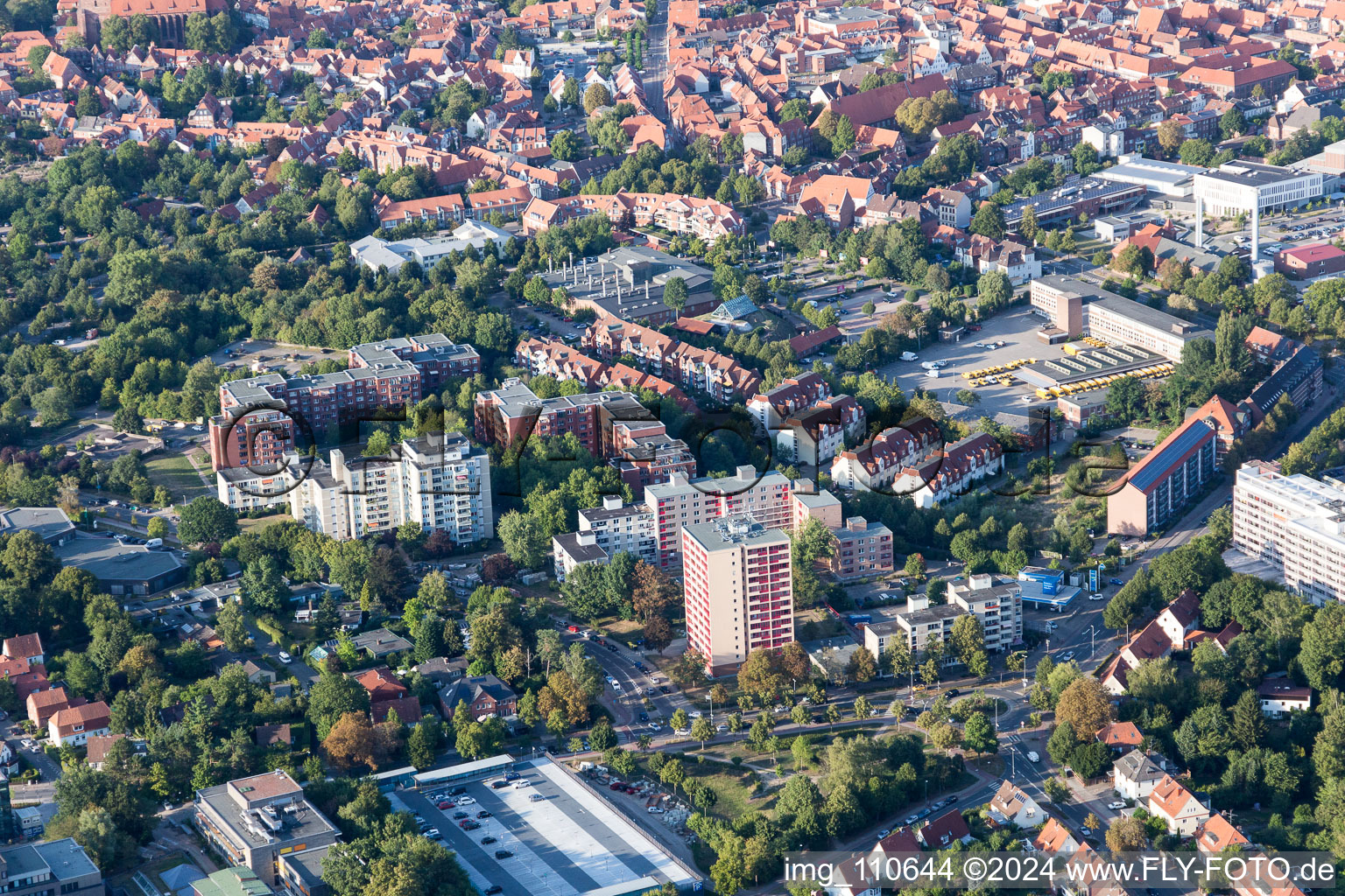 Photographie aérienne de Lüneburg dans le département Basse-Saxe, Allemagne