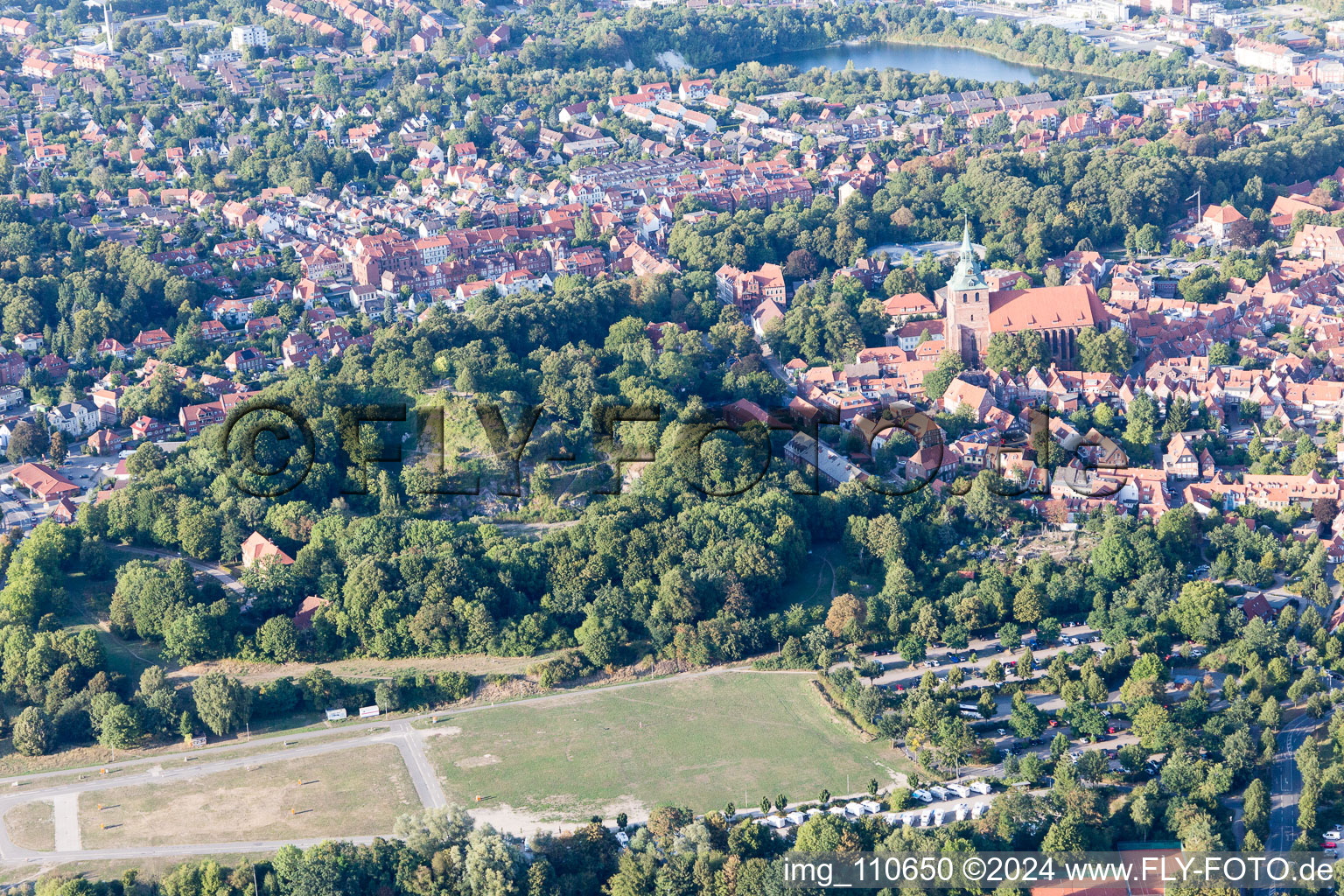 Vue aérienne de Prairies aspices à Lüneburg dans le département Basse-Saxe, Allemagne