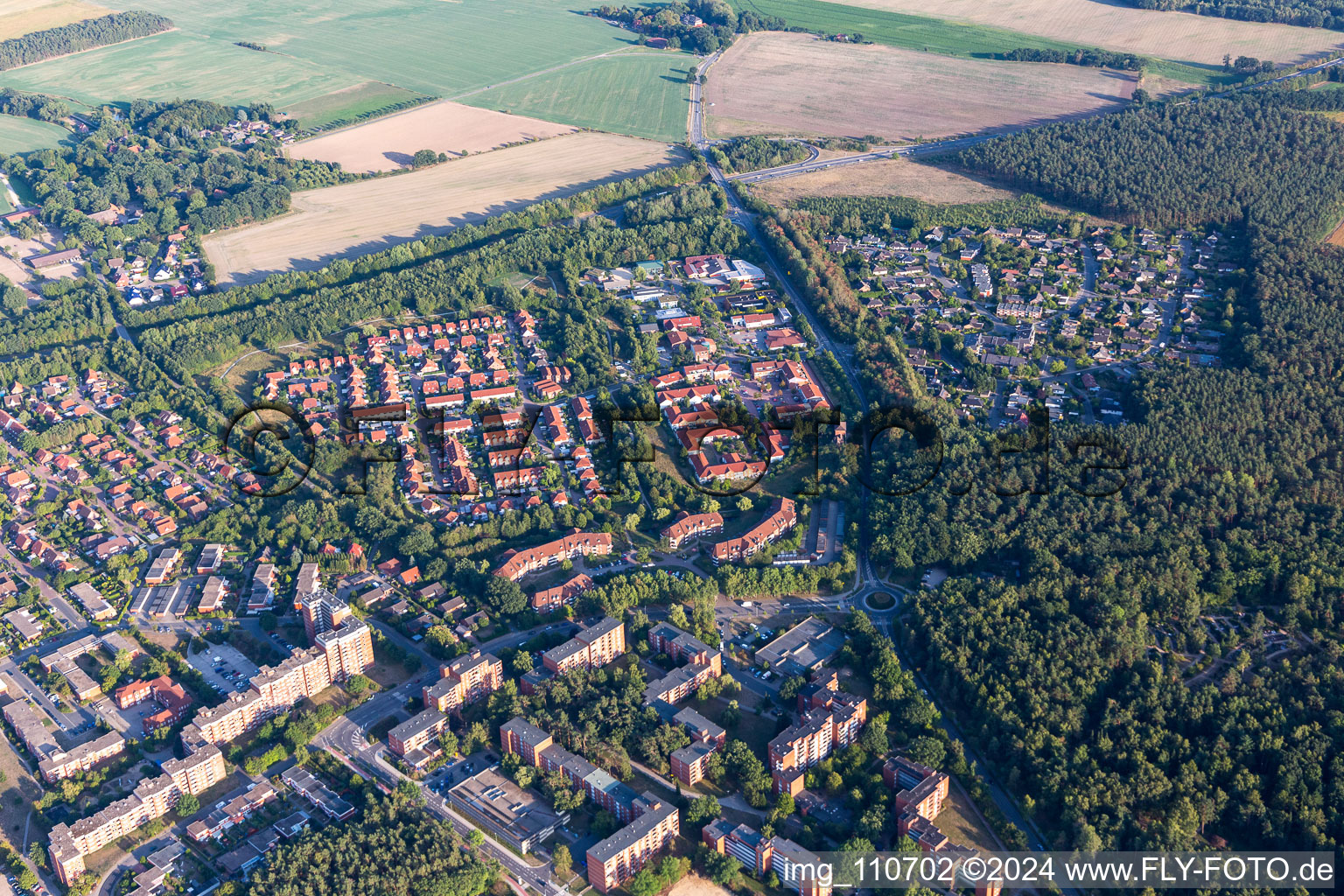 Vue aérienne de Quartier Kaltenmoor in Lüneburg dans le département Basse-Saxe, Allemagne