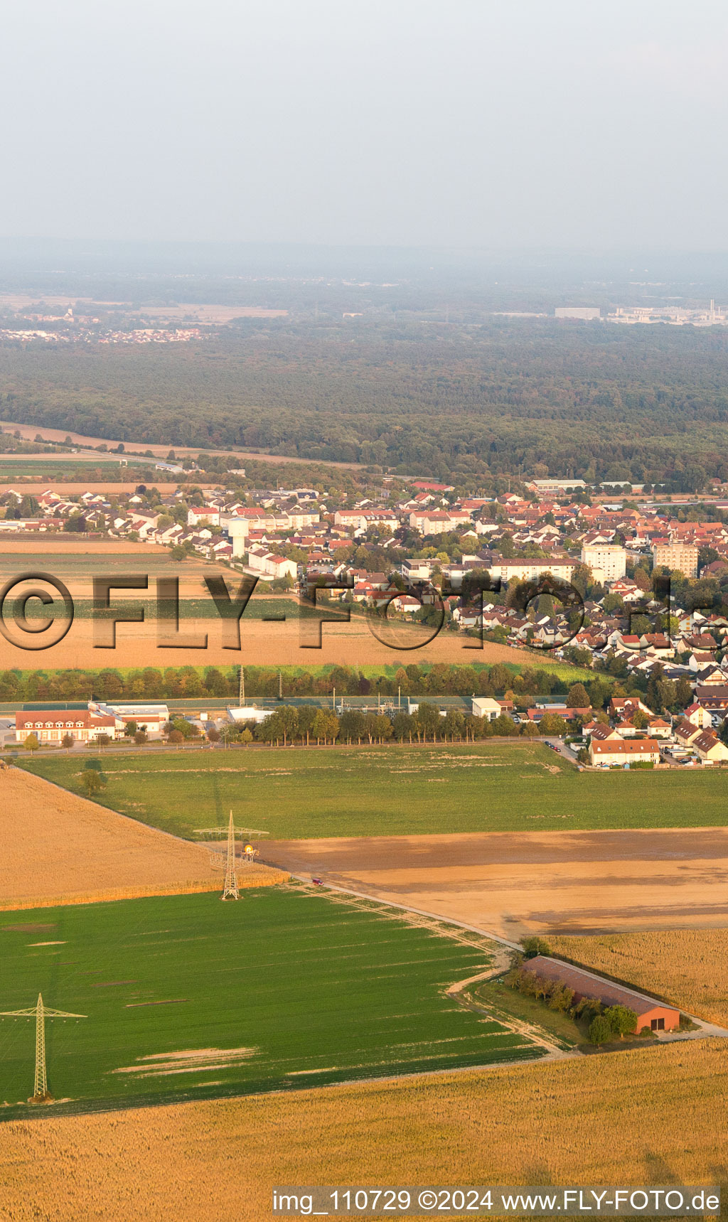 Kandel dans le département Rhénanie-Palatinat, Allemagne du point de vue du drone