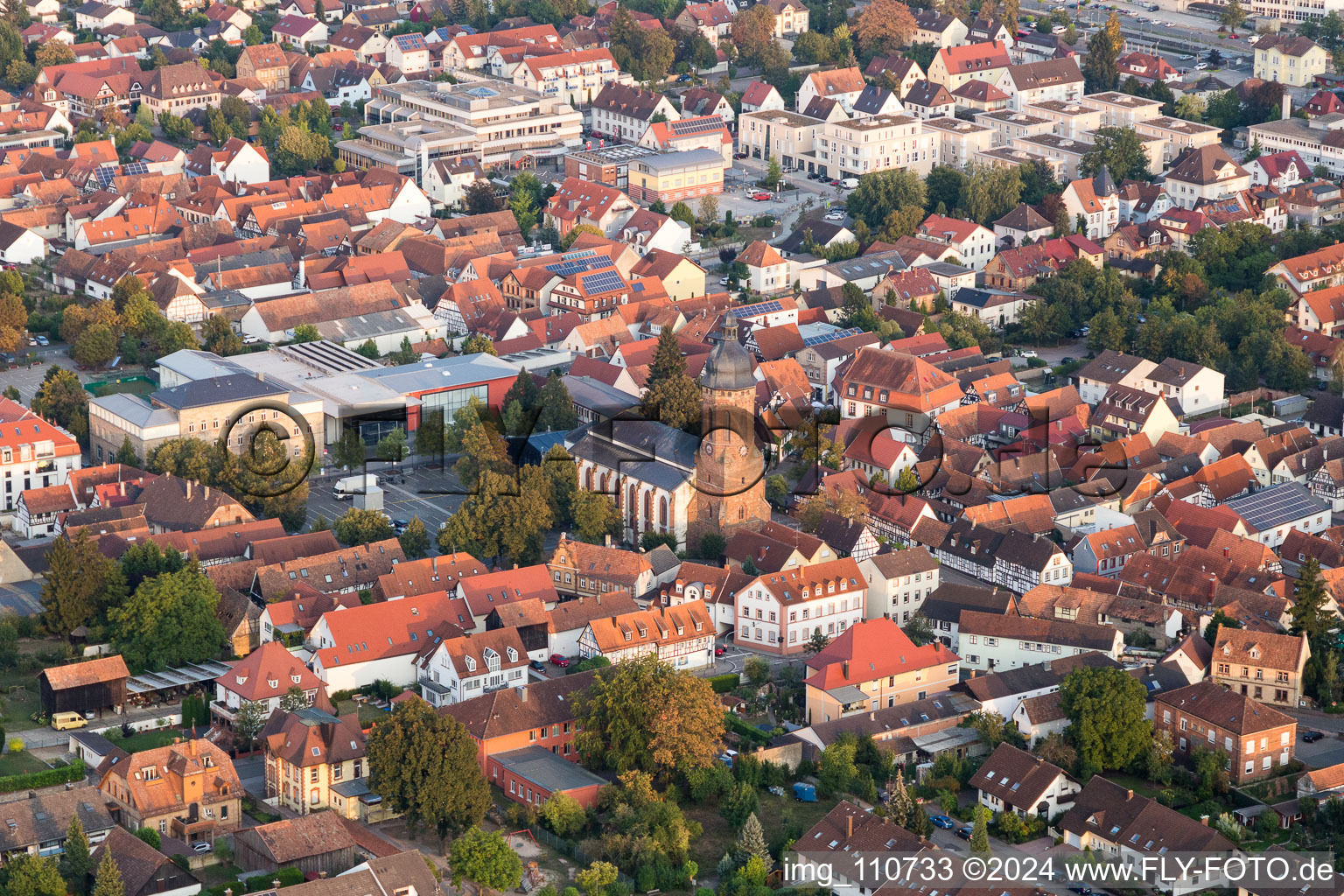 Vue aérienne de Kandel dans le département Rhénanie-Palatinat, Allemagne