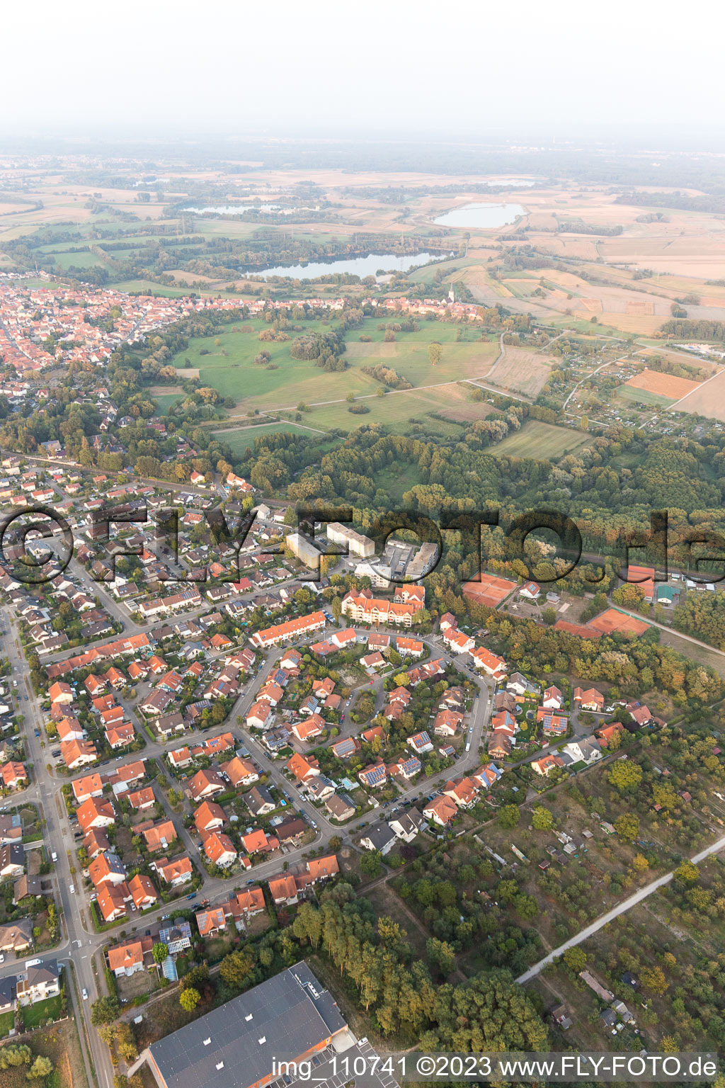 Jockgrim dans le département Rhénanie-Palatinat, Allemagne d'en haut