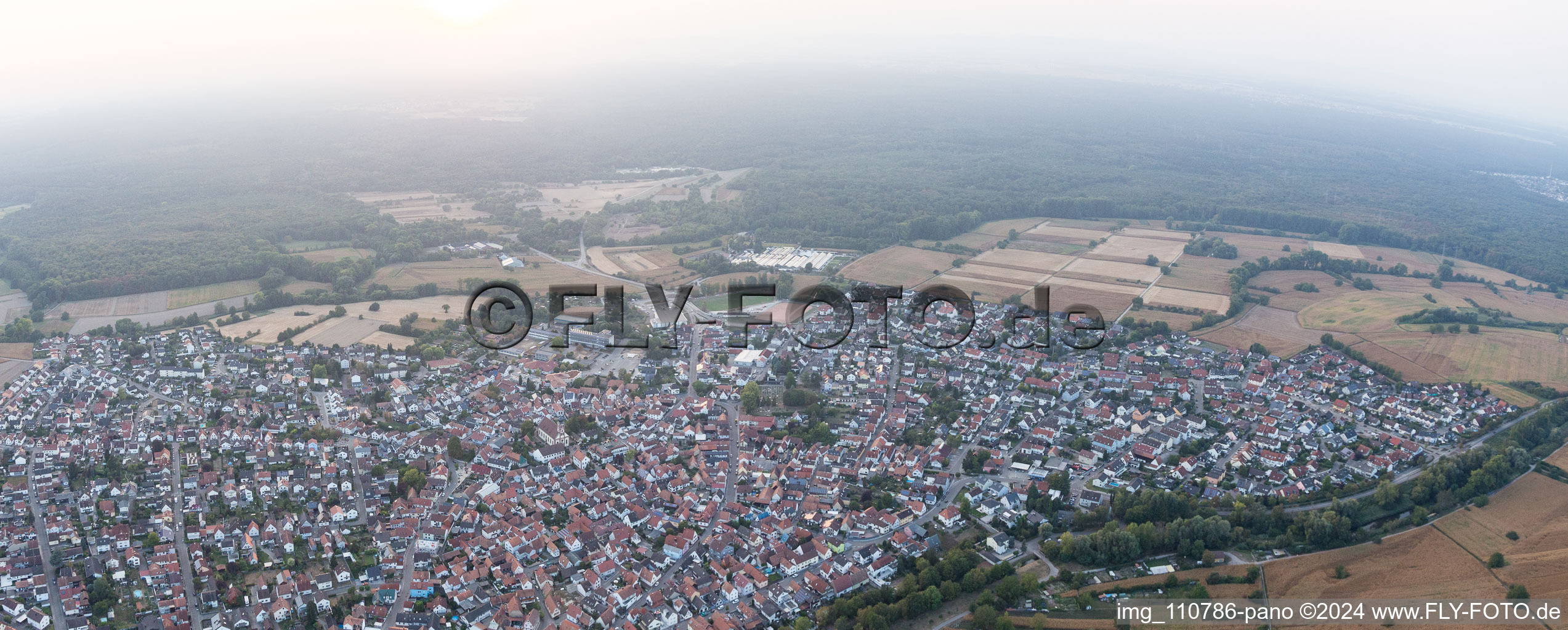 Image drone de Hagenbach dans le département Rhénanie-Palatinat, Allemagne