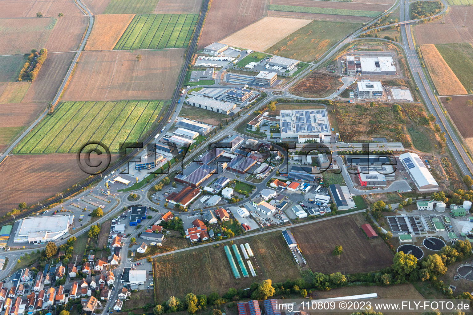 Enregistrement par drone de Rülzheim dans le département Rhénanie-Palatinat, Allemagne