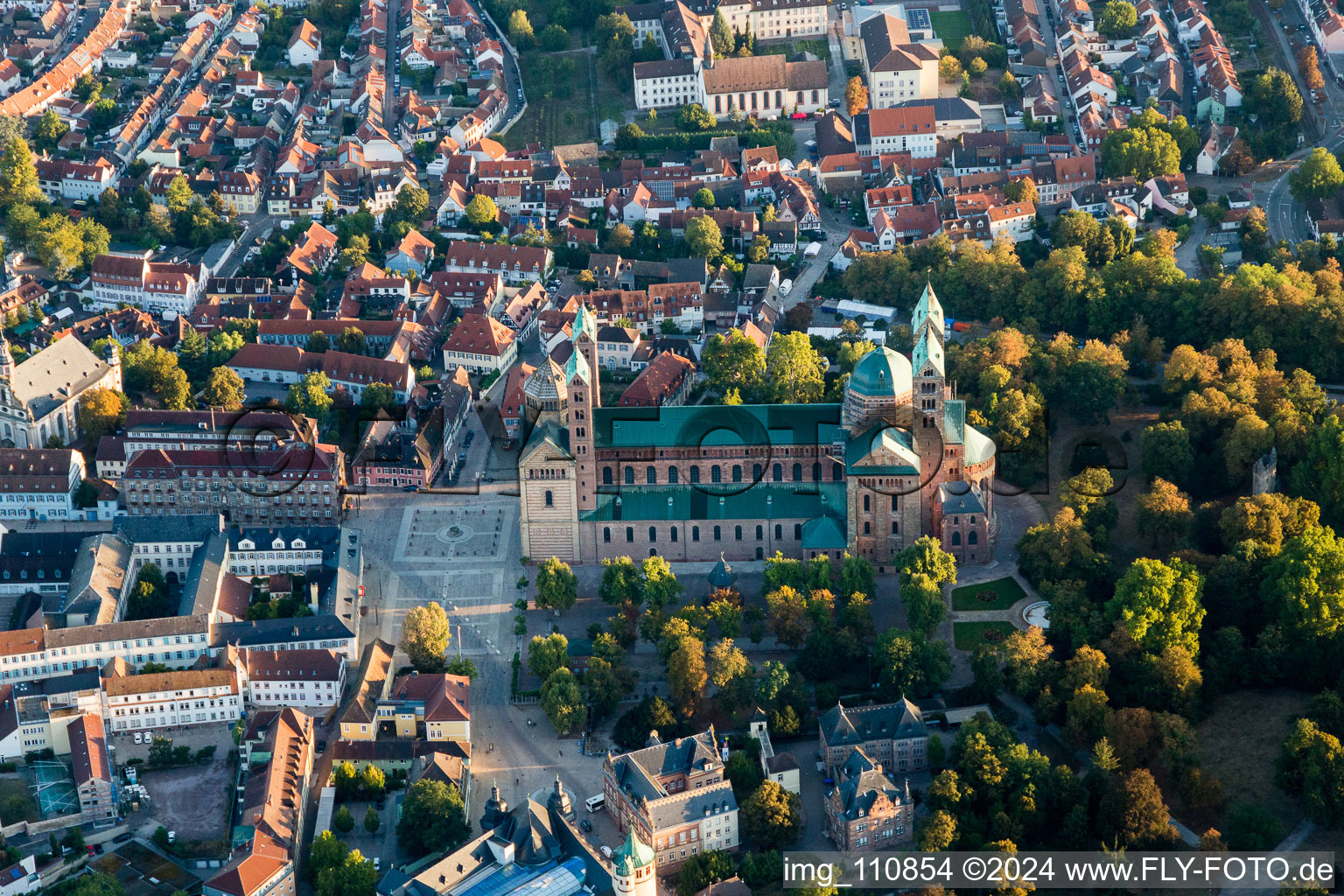 Vue aérienne de Dom à Speyer à Speyer dans le département Rhénanie-Palatinat, Allemagne