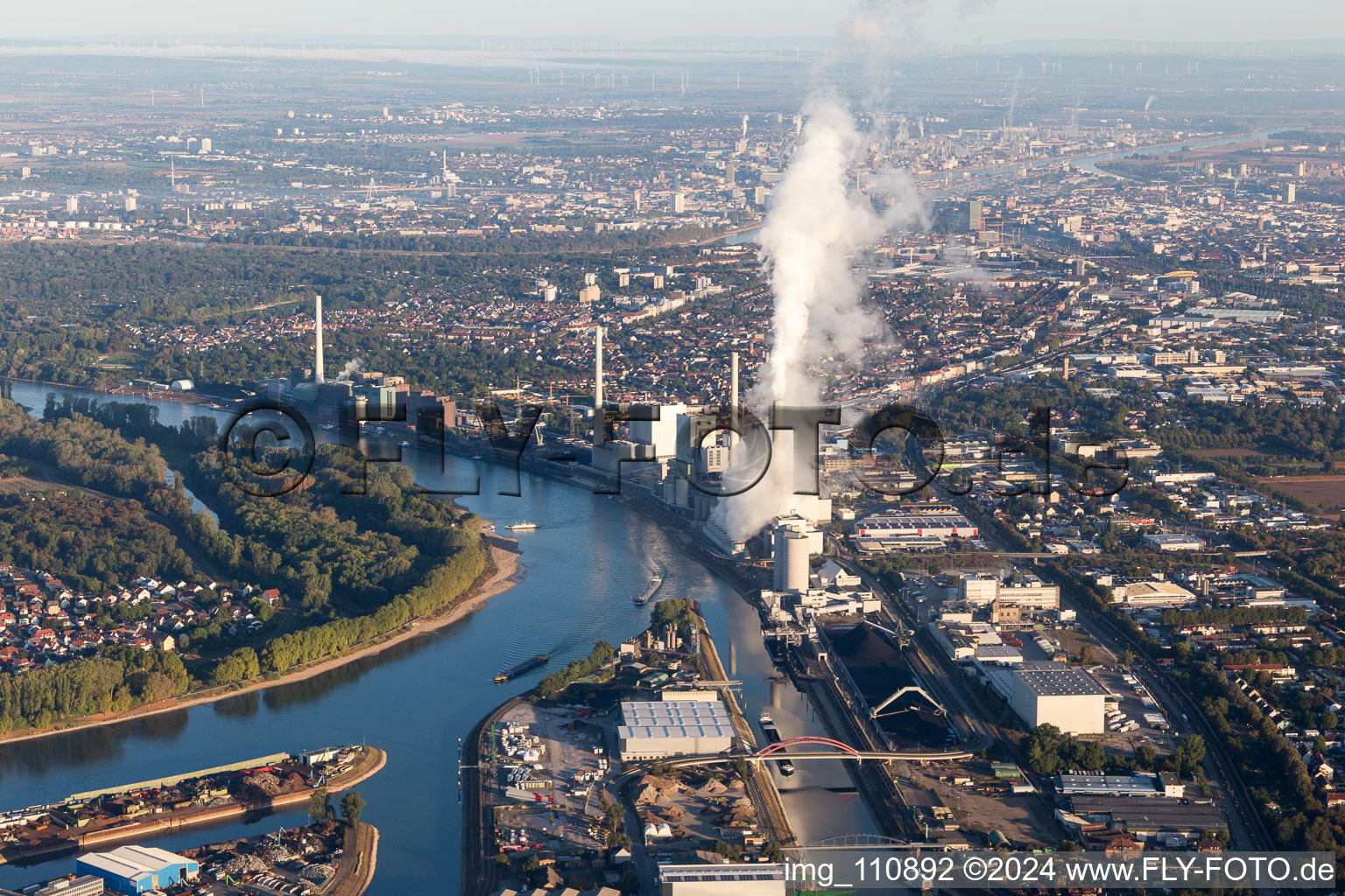 Vue d'oiseau de GKM à le quartier Neckarau in Mannheim dans le département Bade-Wurtemberg, Allemagne