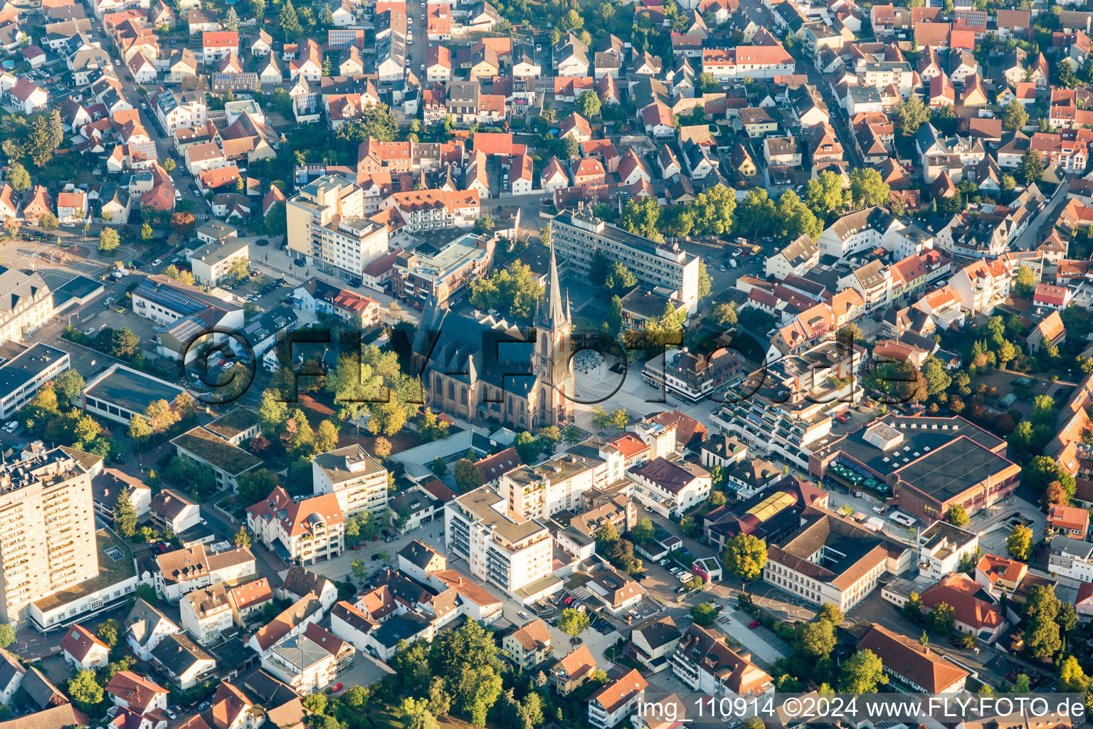 Photographie aérienne de Viernheim dans le département Hesse, Allemagne