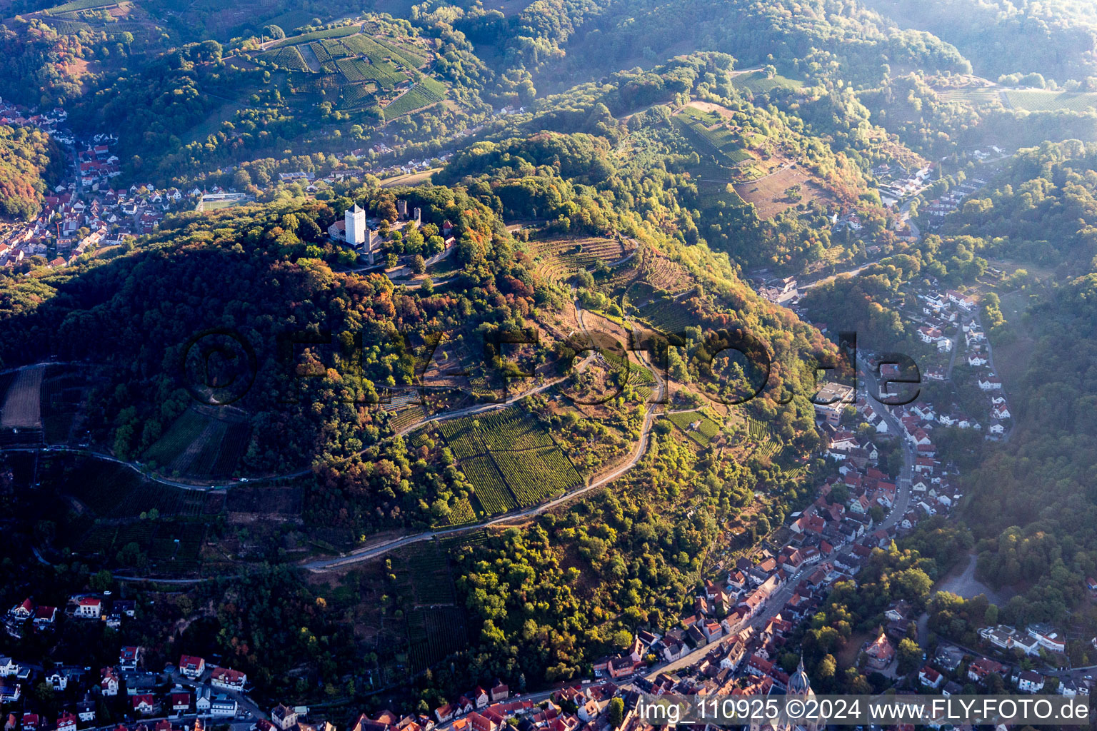 Heppenheim dans le département Hesse, Allemagne vue d'en haut