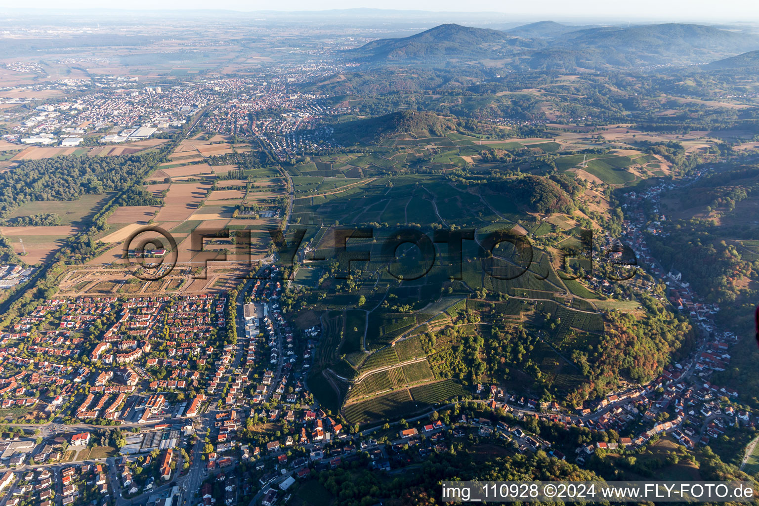 Heppenheim dans le département Hesse, Allemagne vue du ciel