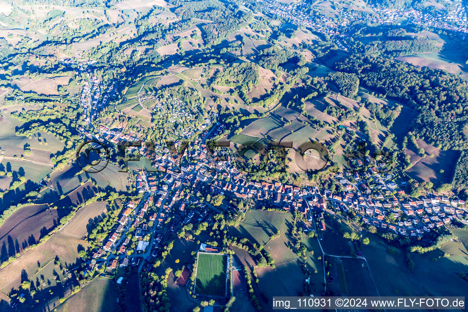 Vue aérienne de Quartier Gronau in Bensheim dans le département Hesse, Allemagne