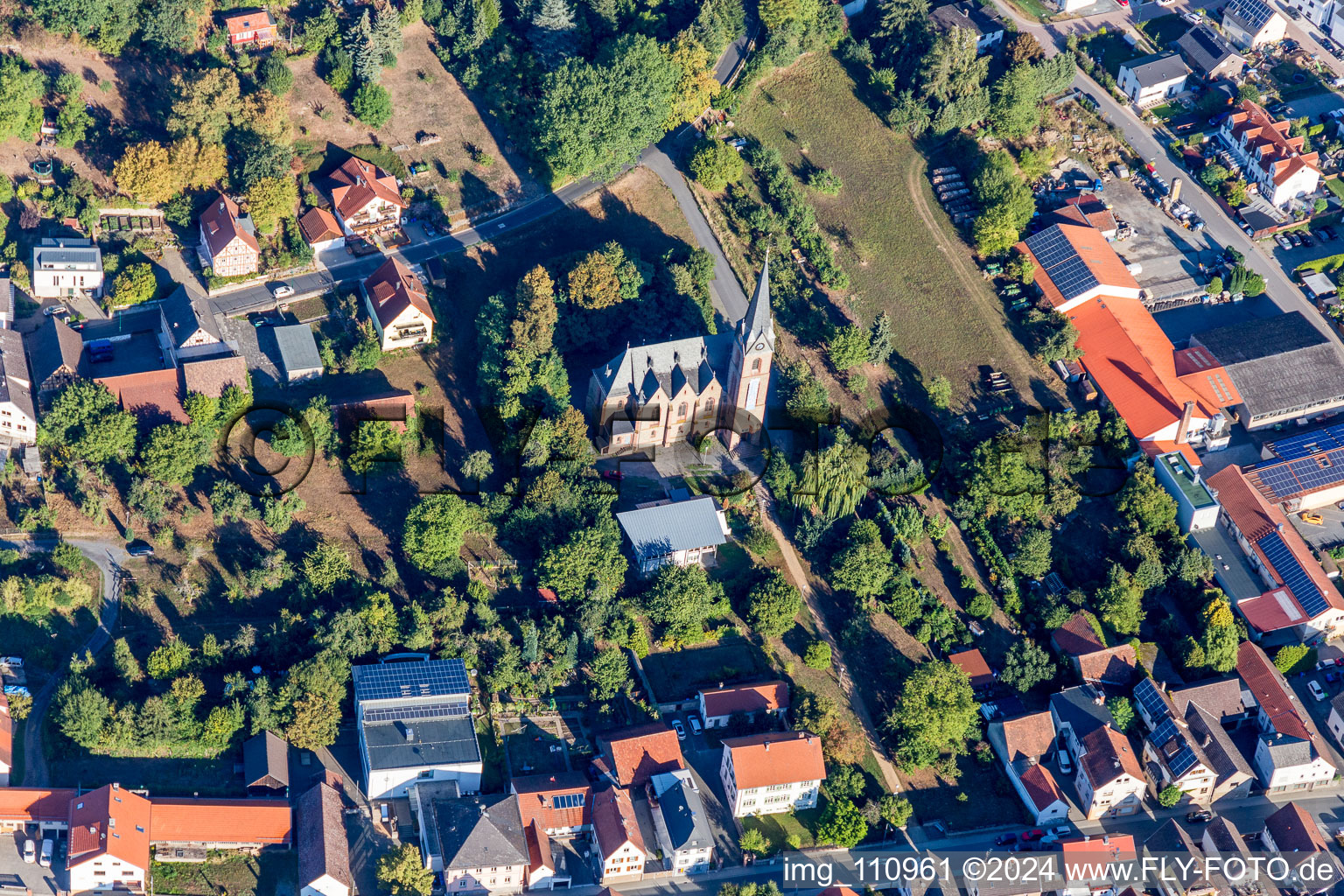 Château de Lichtenberg à le quartier Niedernhausen in Fischbachtal dans le département Hesse, Allemagne d'un drone