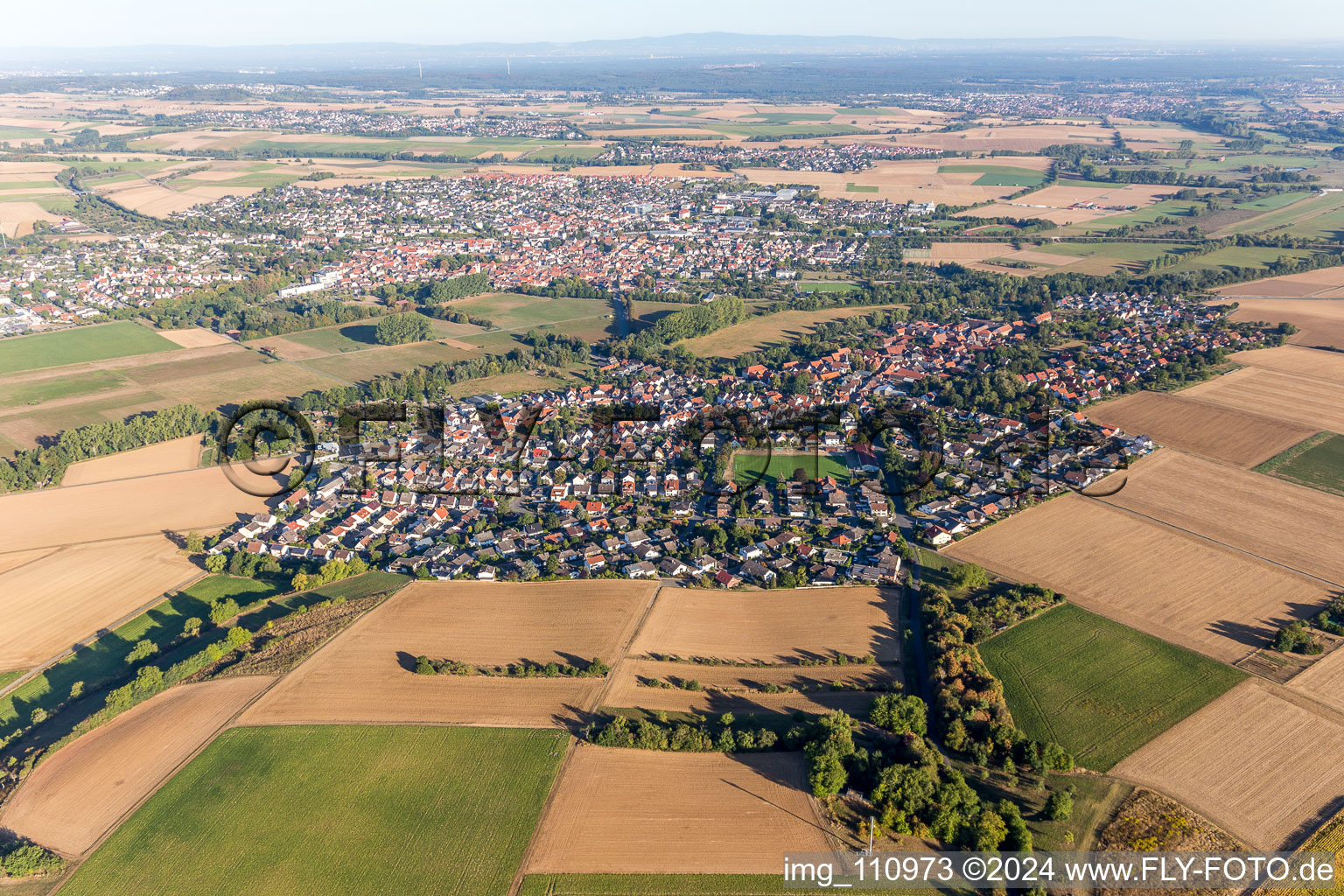 Vue aérienne de Quartier Ueberau in Reinheim dans le département Hesse, Allemagne