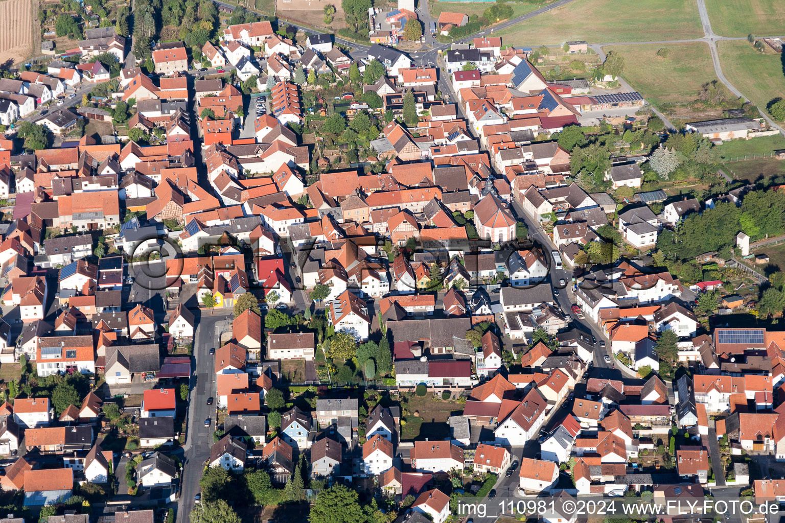 Vue aérienne de Quartier Semd in Groß-Umstadt dans le département Hesse, Allemagne