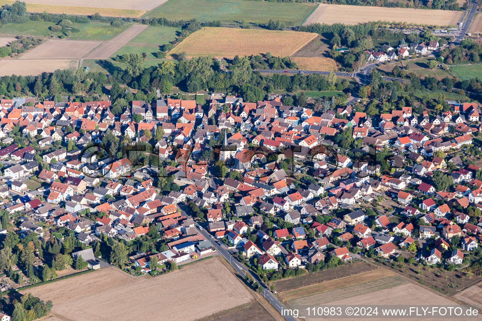 Photographie aérienne de Quartier Altheim in Münster dans le département Hesse, Allemagne