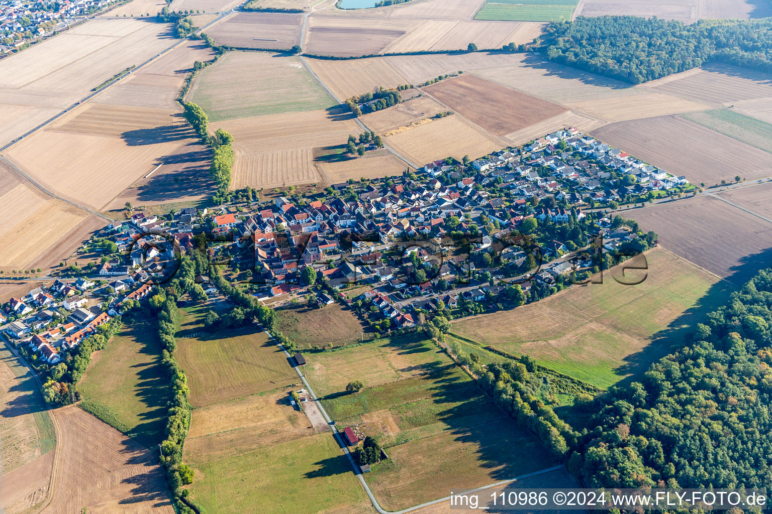 Vue aérienne de Quartier Harpertshausen in Babenhausen dans le département Hesse, Allemagne