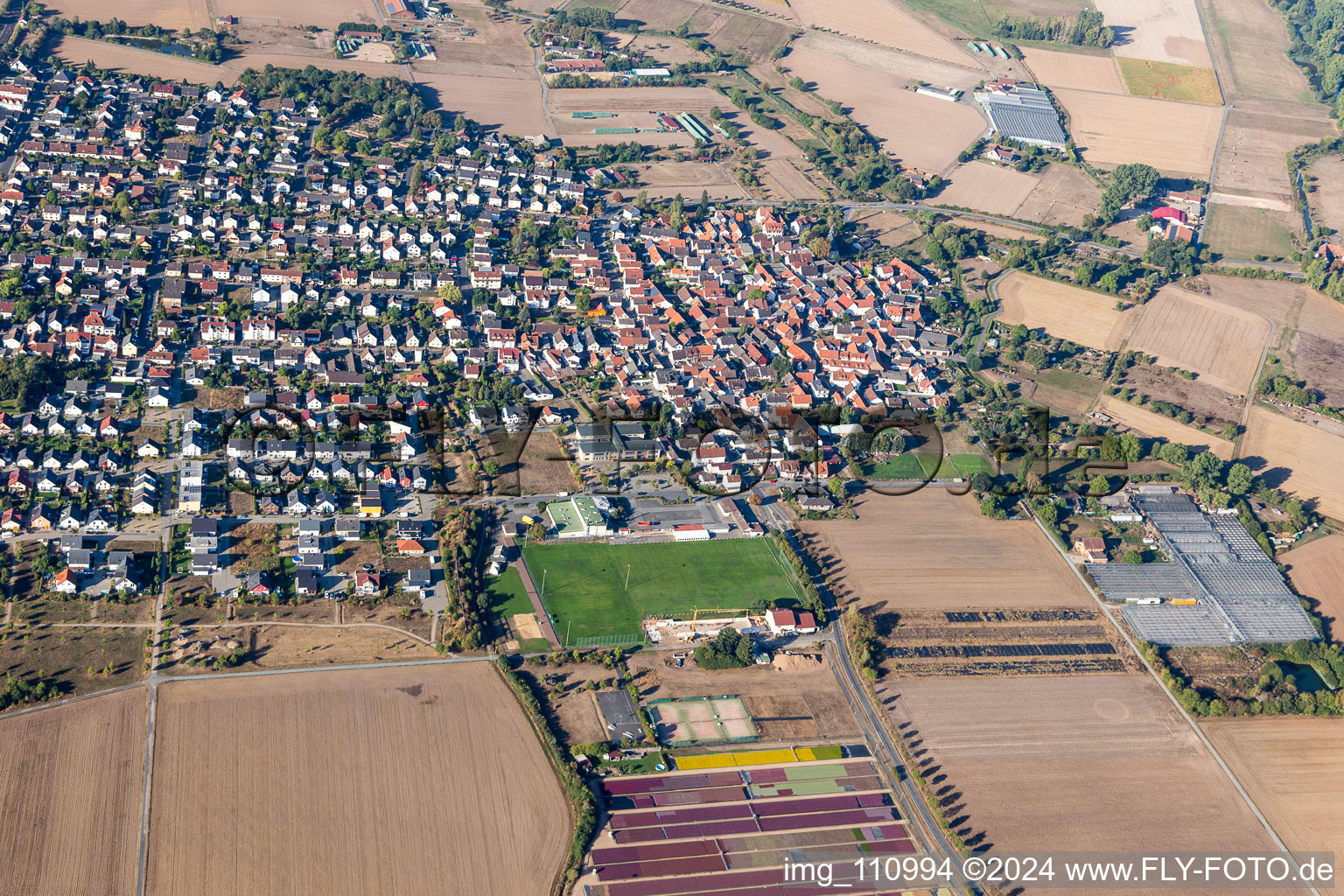 Photographie aérienne de Quartier Hergershausen in Babenhausen dans le département Hesse, Allemagne