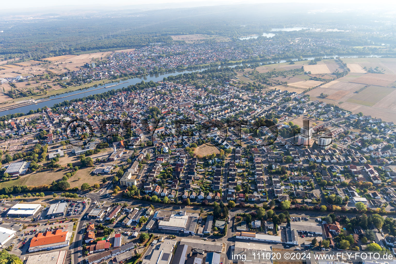 Photographie aérienne de Quartier Klein-Krotzenburg in Hainburg dans le département Hesse, Allemagne