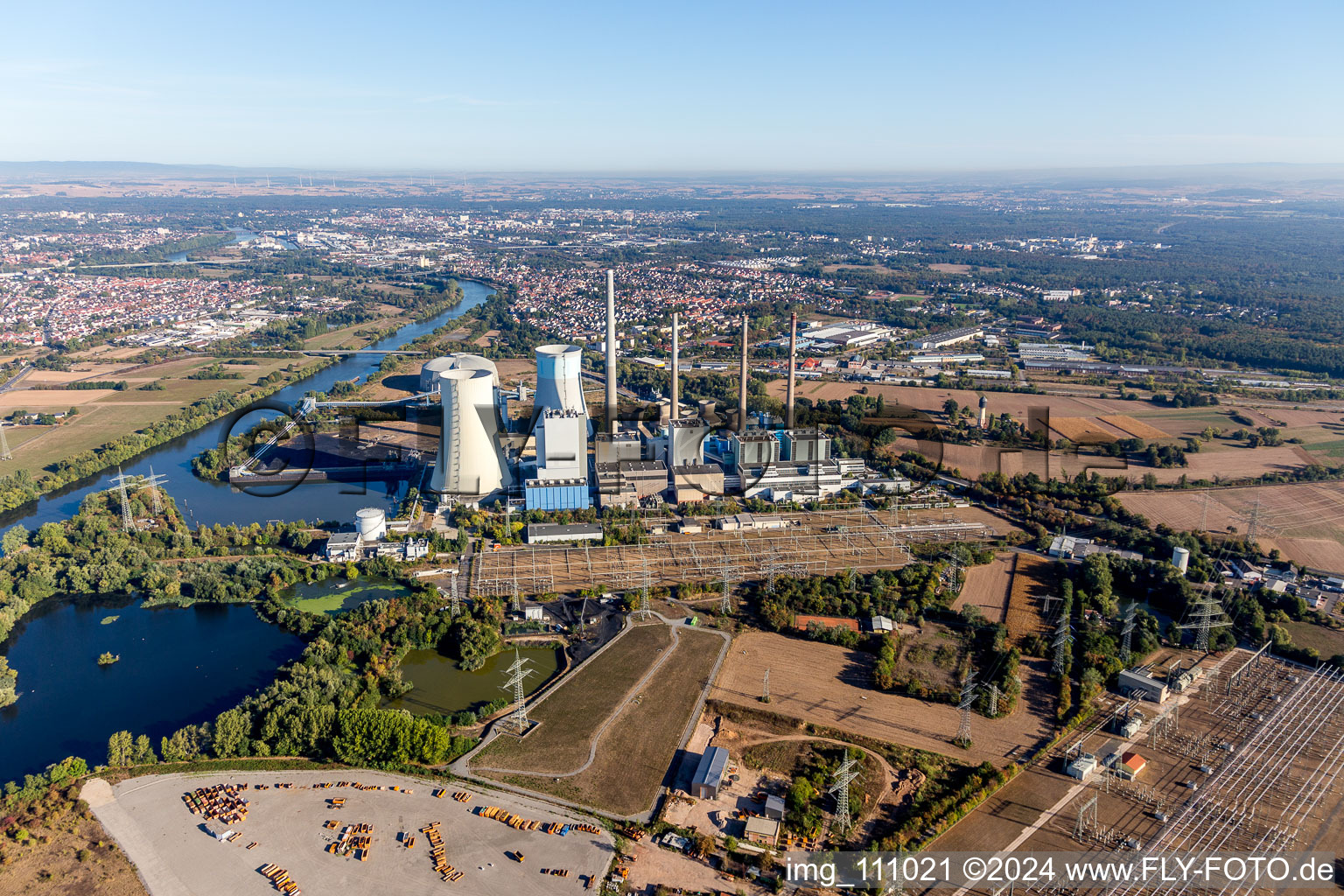 Großkrotzenburg dans le département Hesse, Allemagne d'en haut