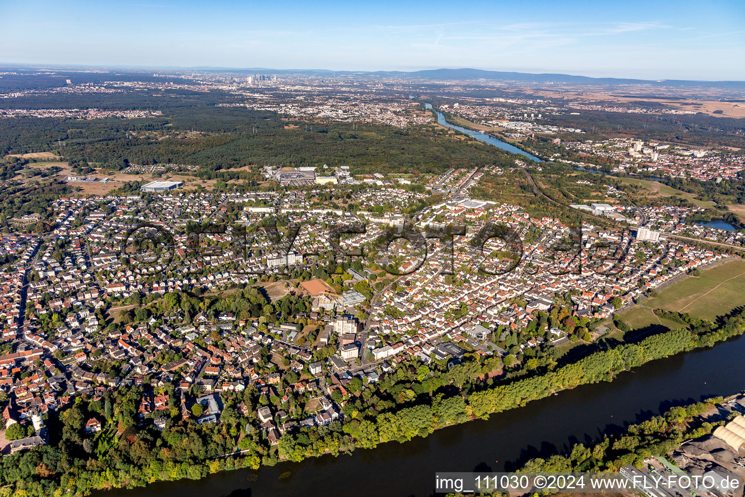 Vue aérienne de Quartier Steinheim in Hanau dans le département Hesse, Allemagne