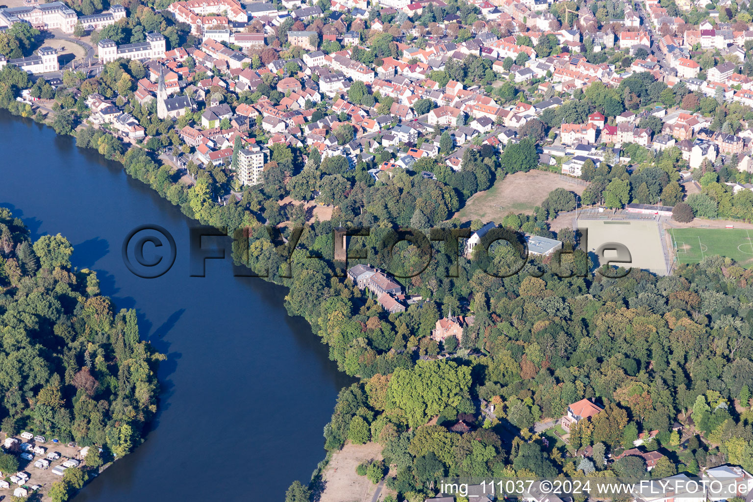 Vue aérienne de Hanau dans le département Hesse, Allemagne