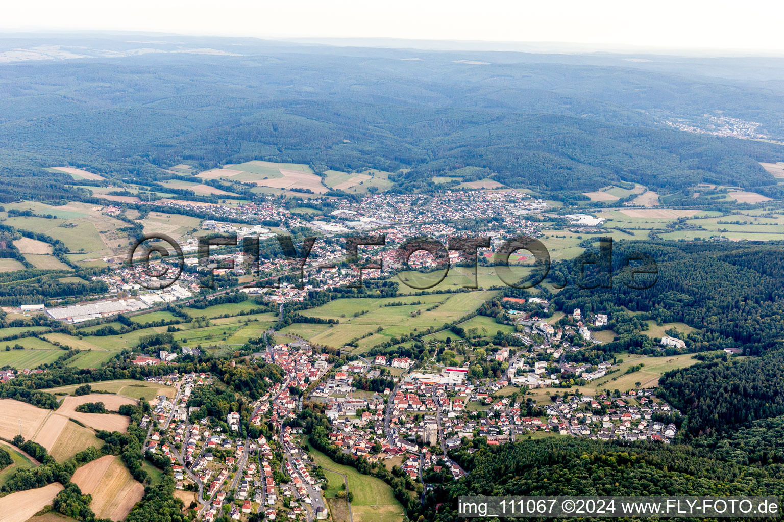 Vue aérienne de Quartier Bad Soden in Bad Soden-Salmünster dans le département Hesse, Allemagne