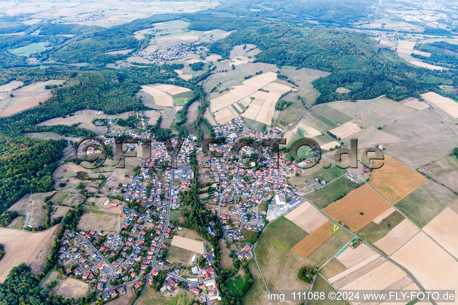 Vue aérienne de Quartier Romsthal in Bad Soden-Salmünster dans le département Hesse, Allemagne