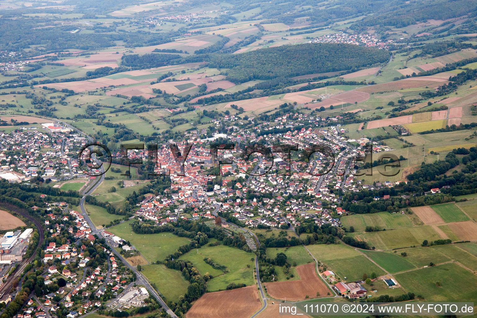 Photographie aérienne de Steinau an der Straße dans le département Hesse, Allemagne