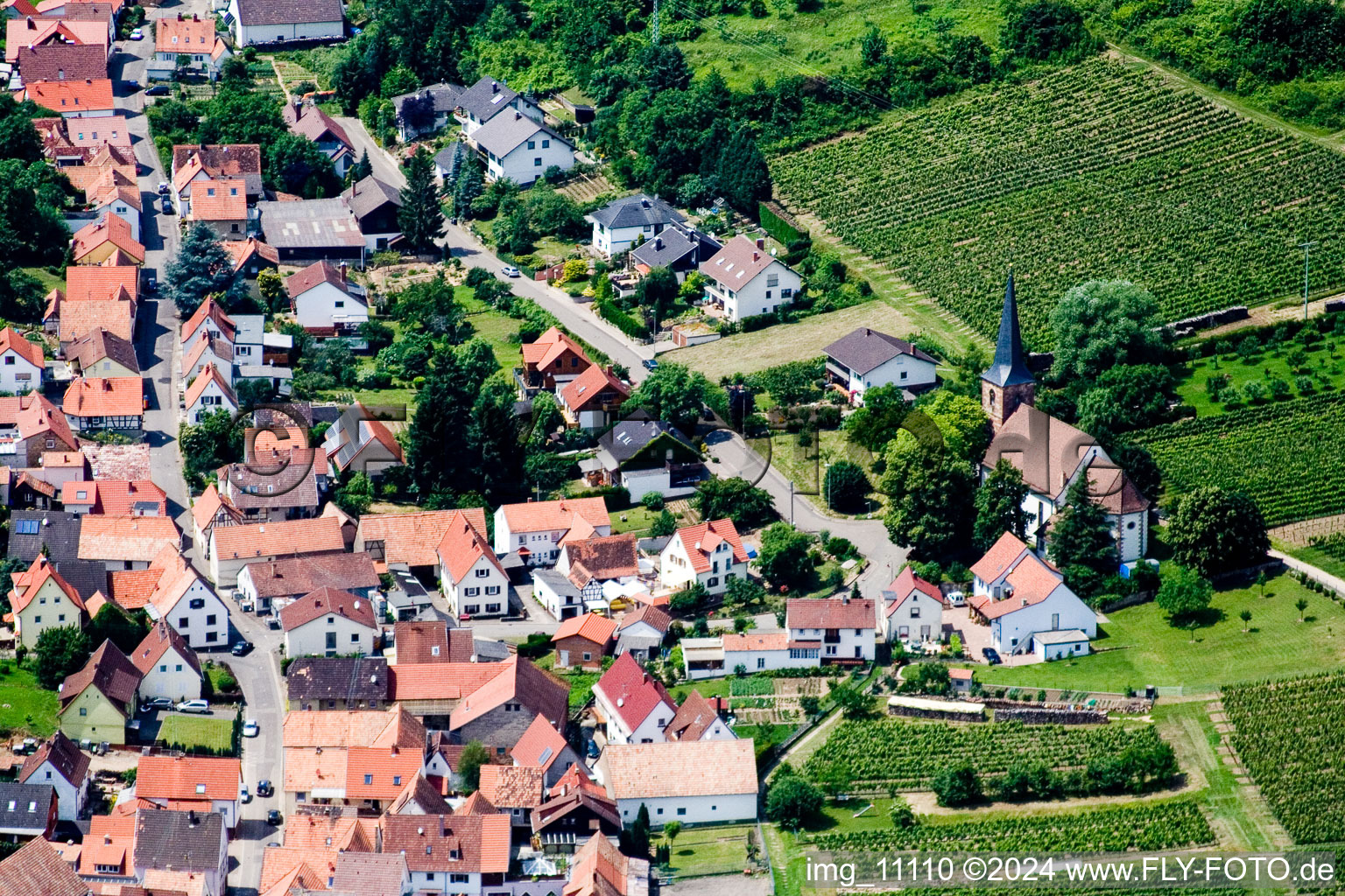 Image drone de Quartier Rechtenbach in Schweigen-Rechtenbach dans le département Rhénanie-Palatinat, Allemagne