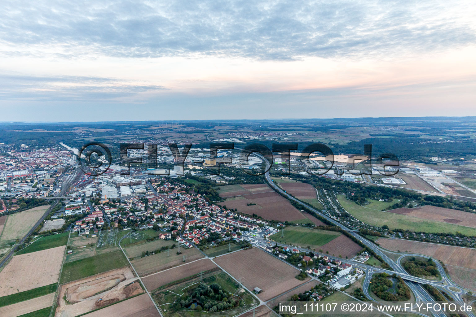 Schweinfurt dans le département Bavière, Allemagne vue d'en haut