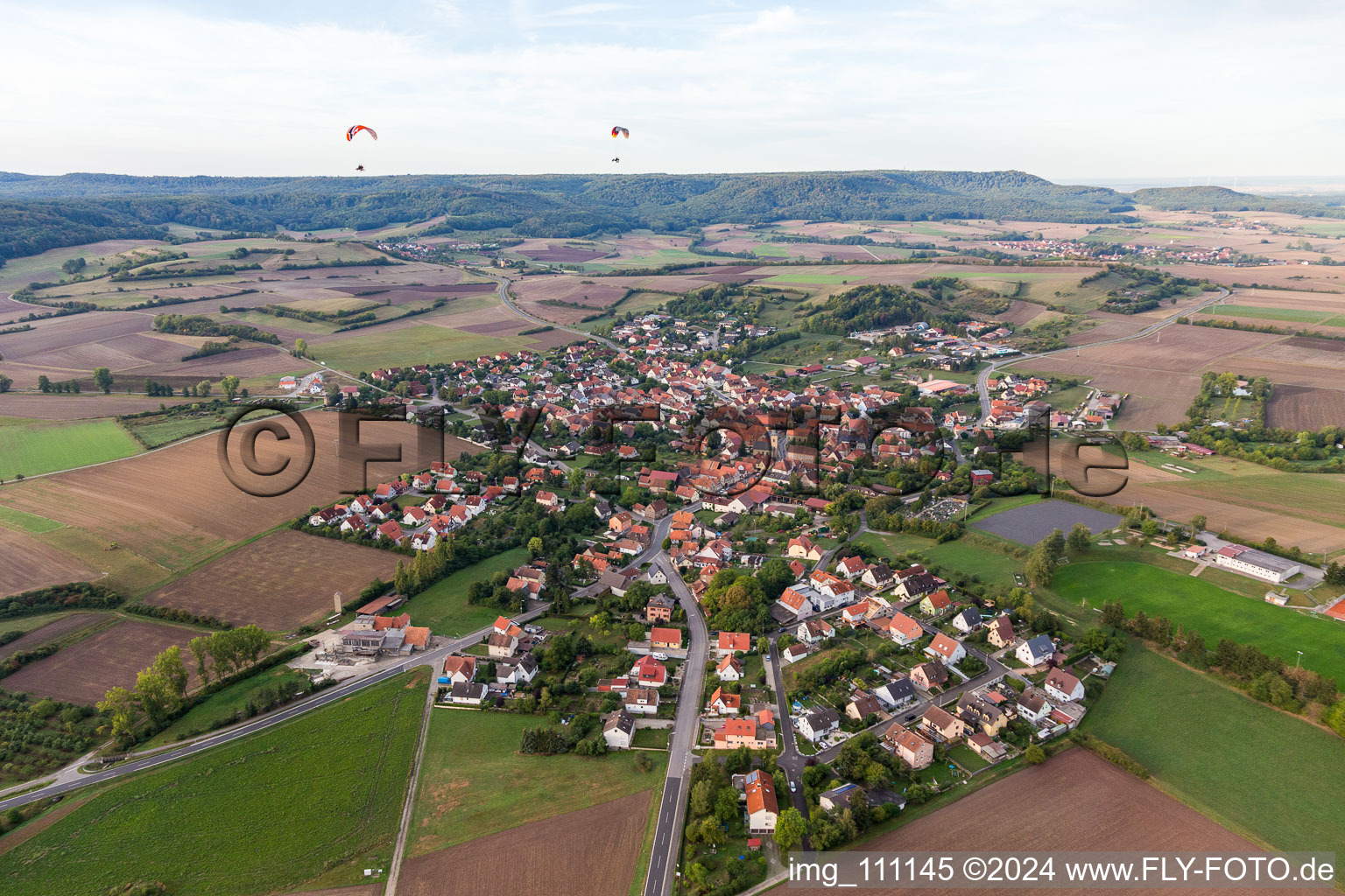 Photographie aérienne de Quartier Westheim in Knetzgau dans le département Bavière, Allemagne