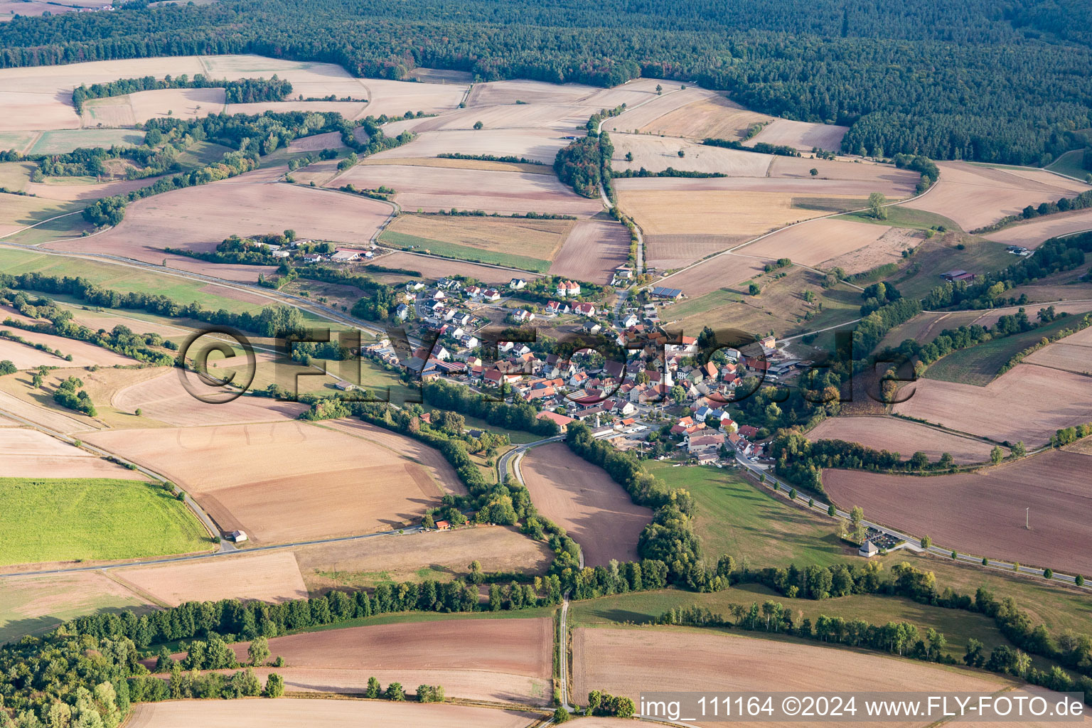 Vue oblique de Quartier Theinheim in Rauhenebrach dans le département Bavière, Allemagne