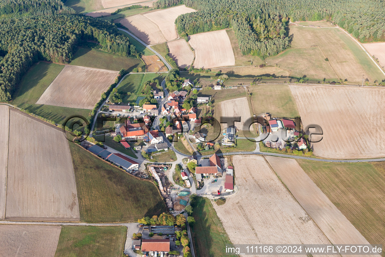 Vue aérienne de Oberweiler dans le département Bavière, Allemagne