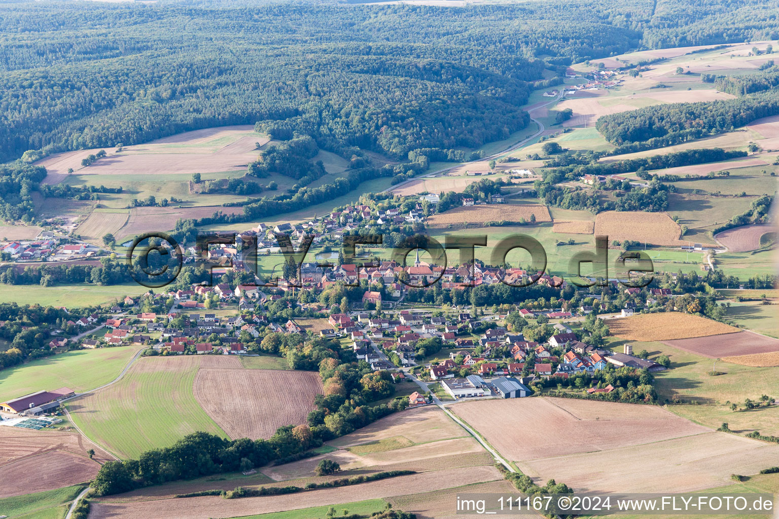 Burgwindheim dans le département Bavière, Allemagne vue d'en haut