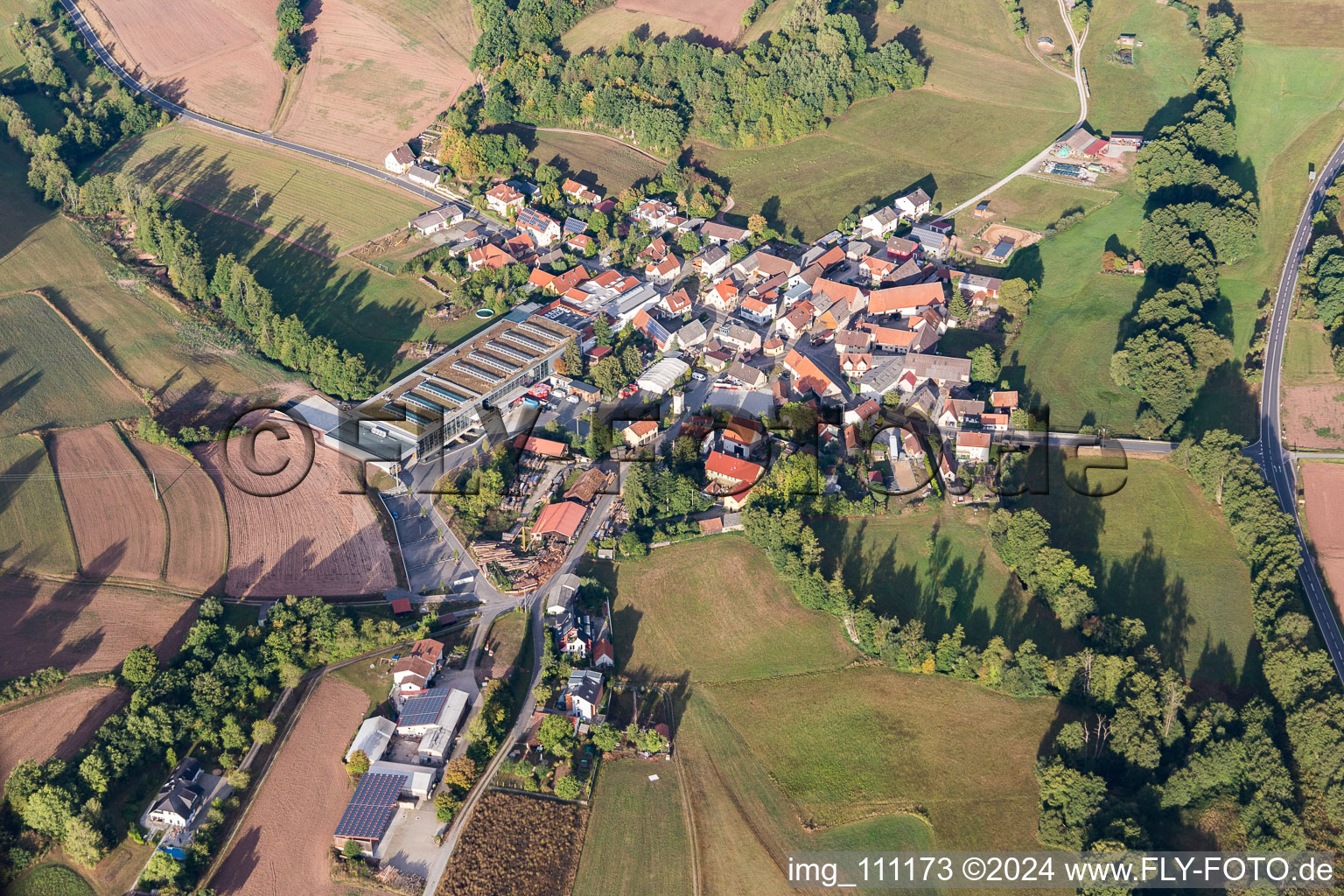 Photographie aérienne de Quartier Untersteinach in Burgwindheim dans le département Bavière, Allemagne