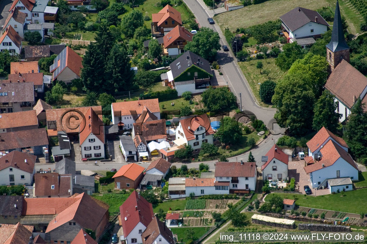 Quartier Rechtenbach in Schweigen-Rechtenbach dans le département Rhénanie-Palatinat, Allemagne d'un drone