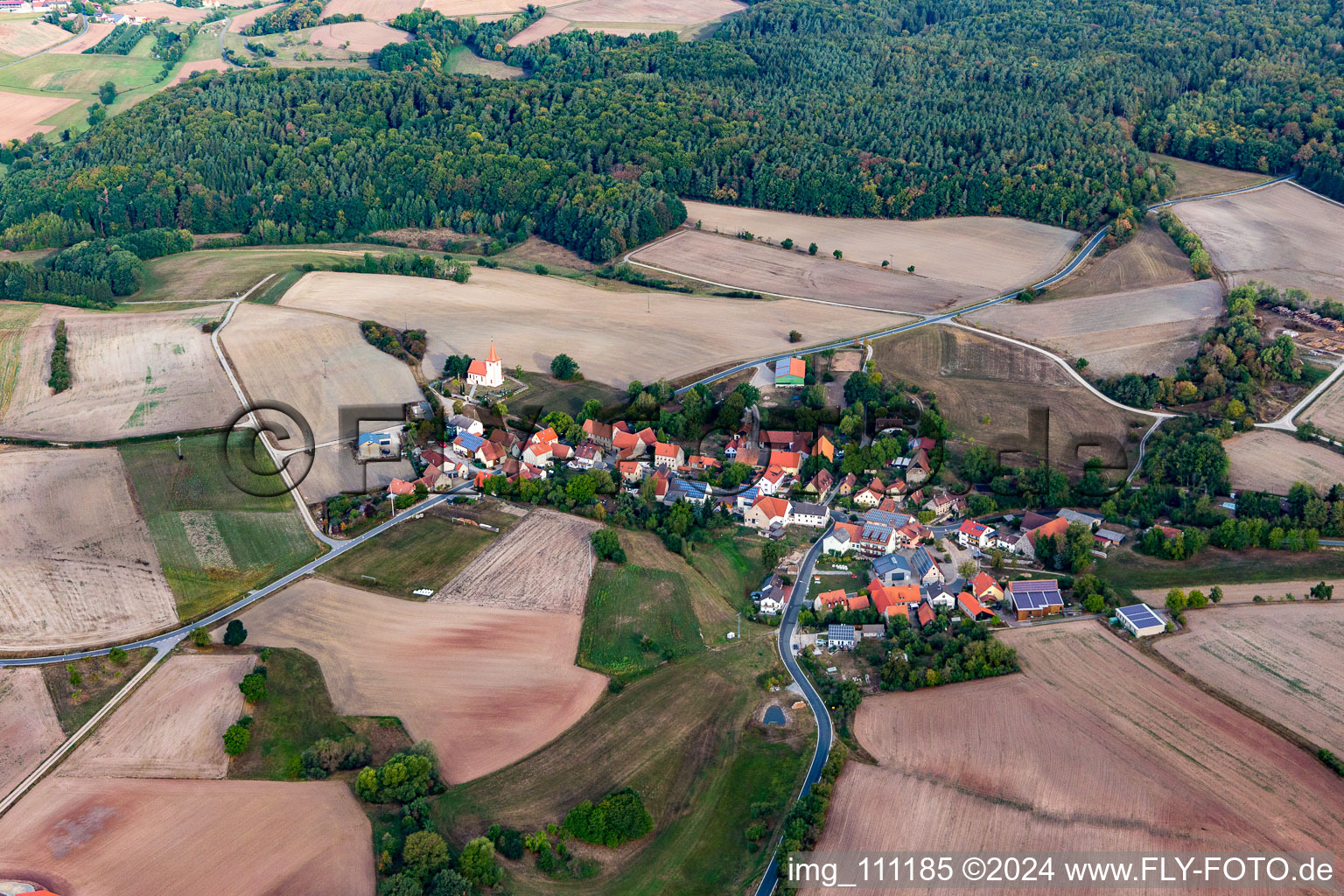 Vue oblique de Quartier Großbirkach in Ebrach dans le département Bavière, Allemagne