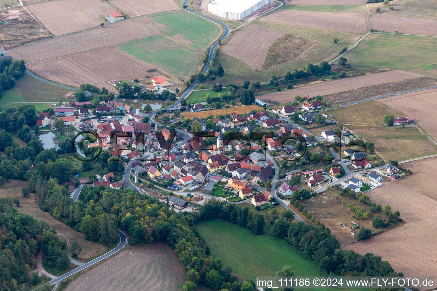 Vue aérienne de Quartier Füttersee in Geiselwind dans le département Bavière, Allemagne