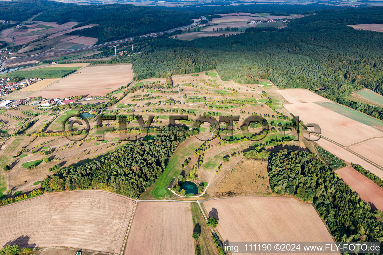 Vue aérienne de Club de golf à Geiselwind dans le département Bavière, Allemagne