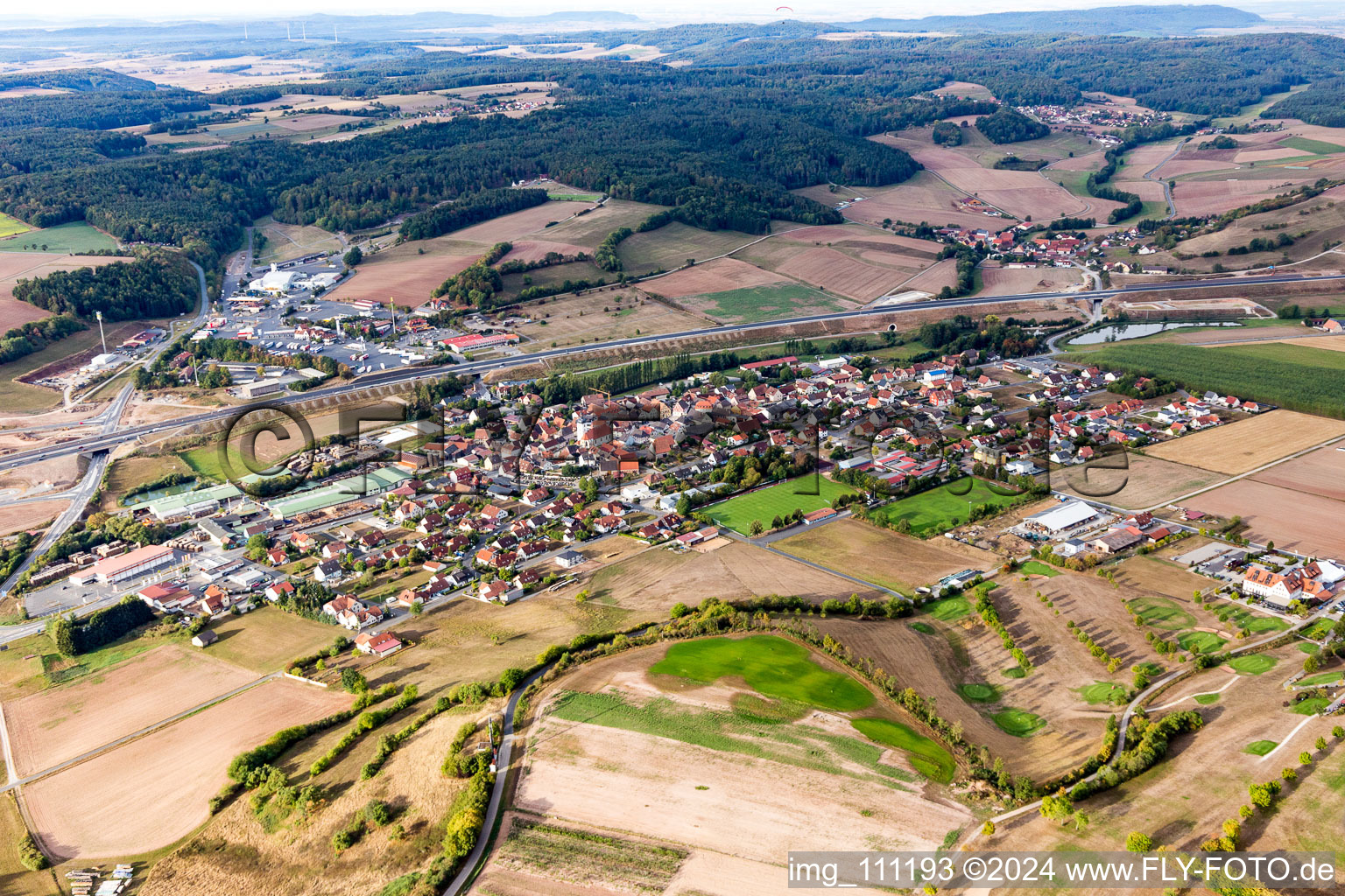 Image drone de Geiselwind dans le département Bavière, Allemagne