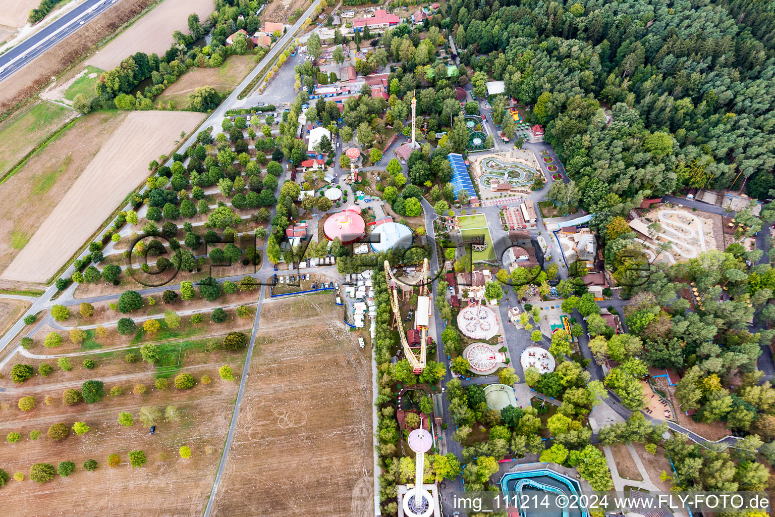 Centre de Loisirs - Parc d'Attractions Terrain de Loisirs Geiselwind à Geiselwind dans le département Bavière, Allemagne depuis l'avion