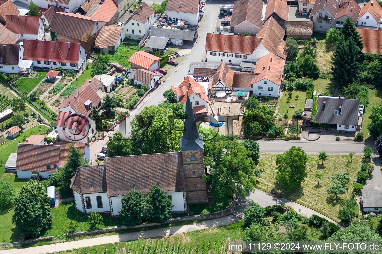 Quartier Rechtenbach in Schweigen-Rechtenbach dans le département Rhénanie-Palatinat, Allemagne vue du ciel