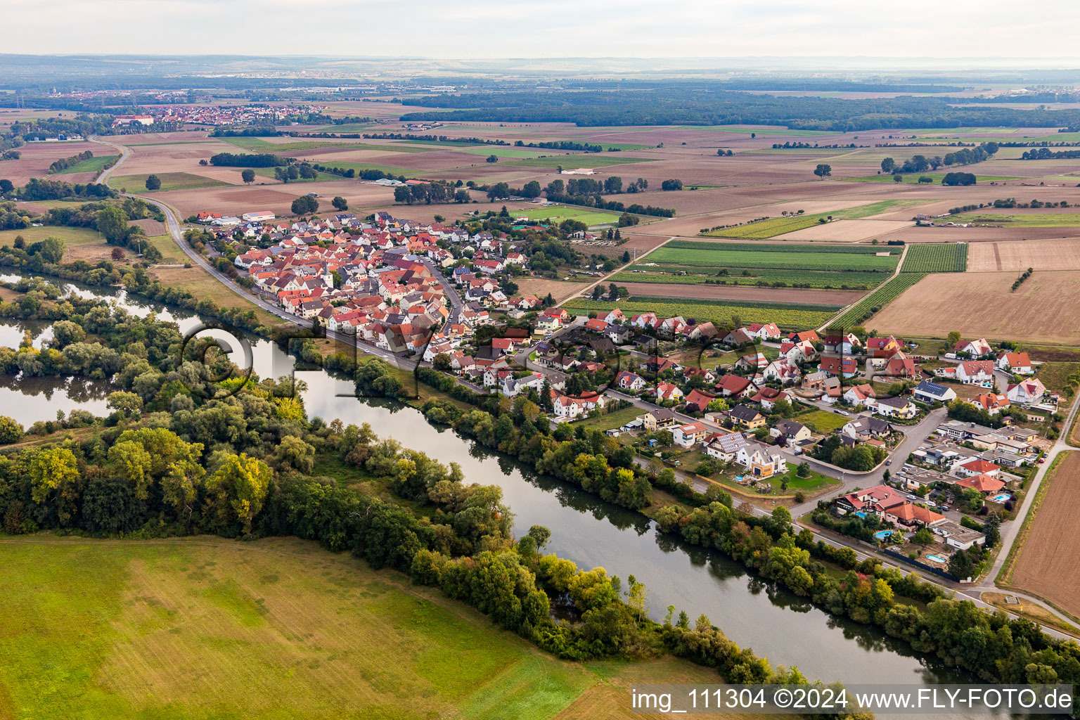 Quartier Hirschfeld in Röthlein dans le département Bavière, Allemagne d'en haut